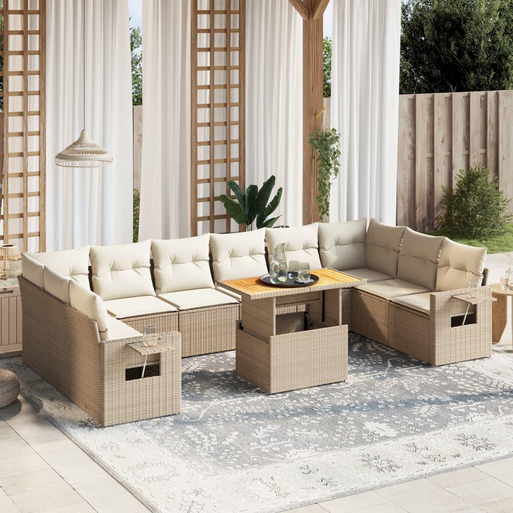 VidaXL Garten sofagarnitur poly-rattan