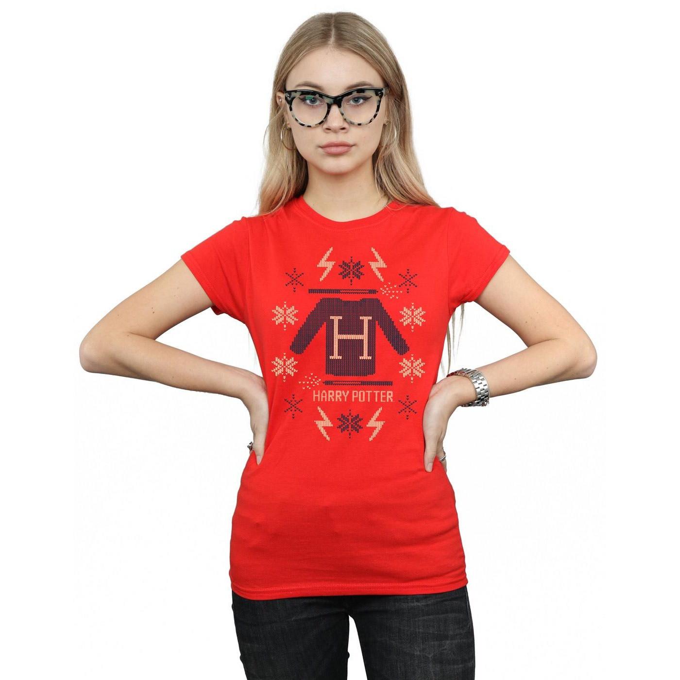 Harry Potter Christmas Jumper Print T-Shirt