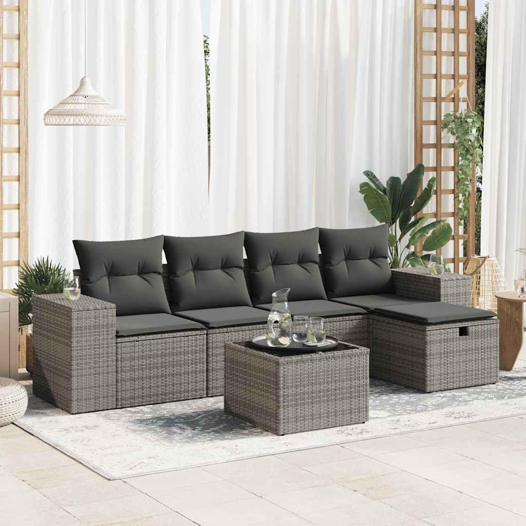 VidaXL Gartensofa set poly-rattan