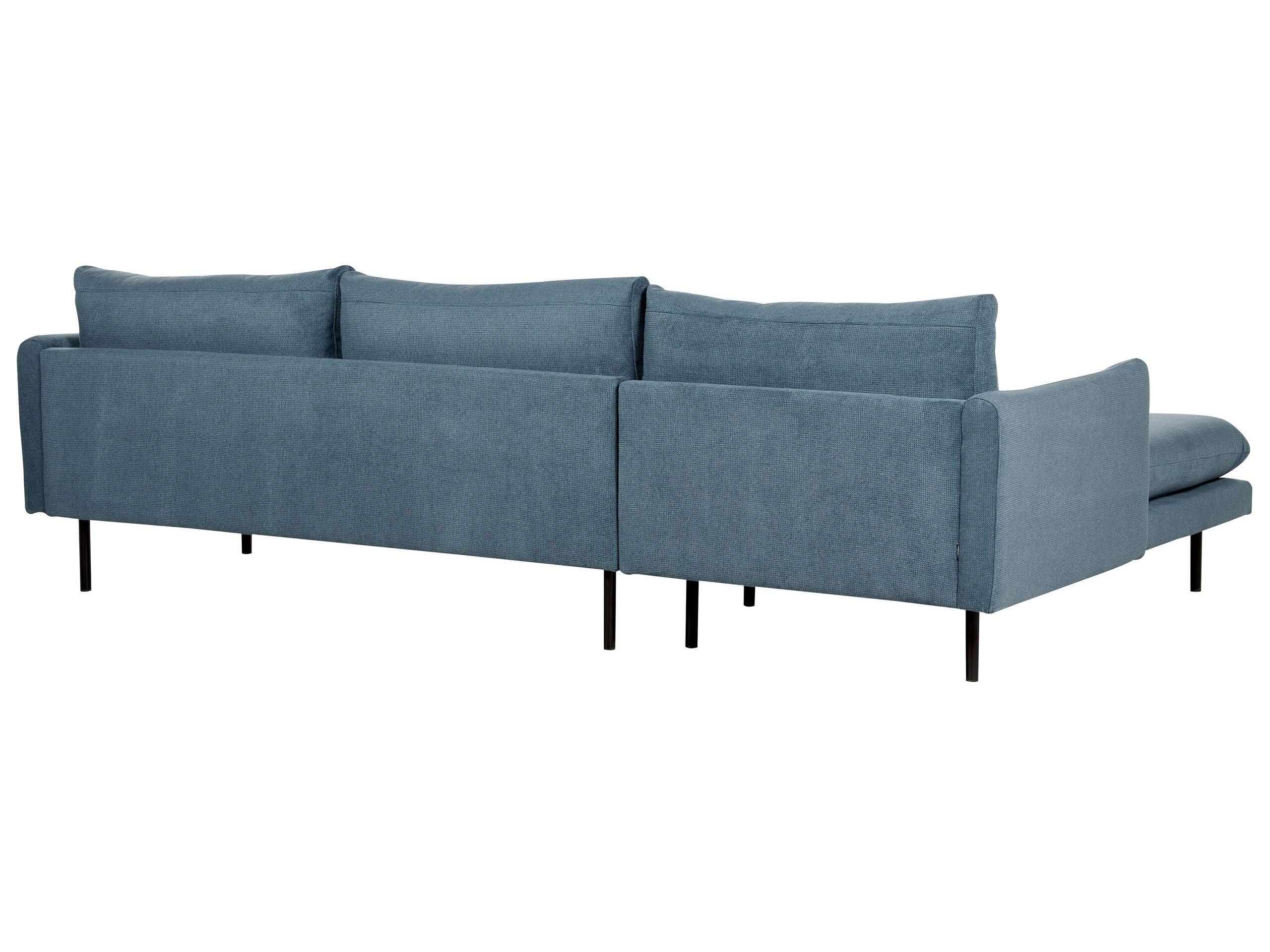 Beliani Rechtsseitiges Ecksofa aus Chenillegewebe Modern VINTERBRO