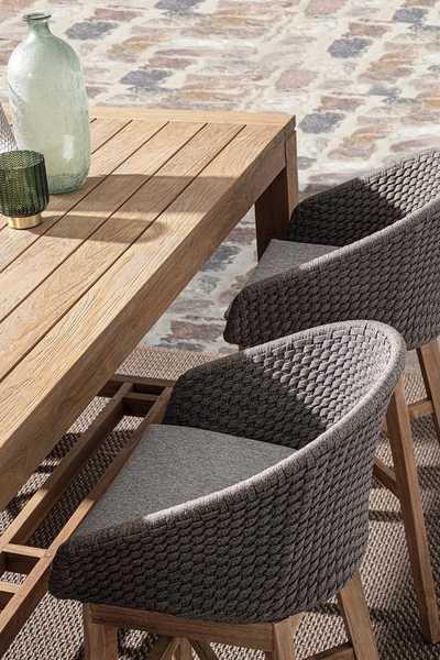 mutoni Garten Barhocker Coachella mit Kissen Stone