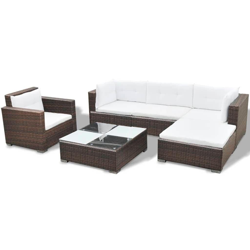 VidaXL Garten sofagarnitur poly-rattan