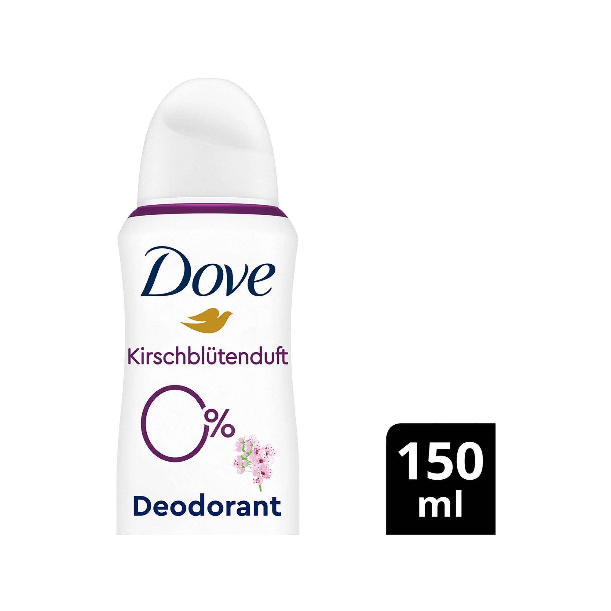 Dove Deo 0% Kirschblüte Aerosol 0% Aluminiumsalze mit Zink-Komplex Kirschblütenduft Deodorant-Spray