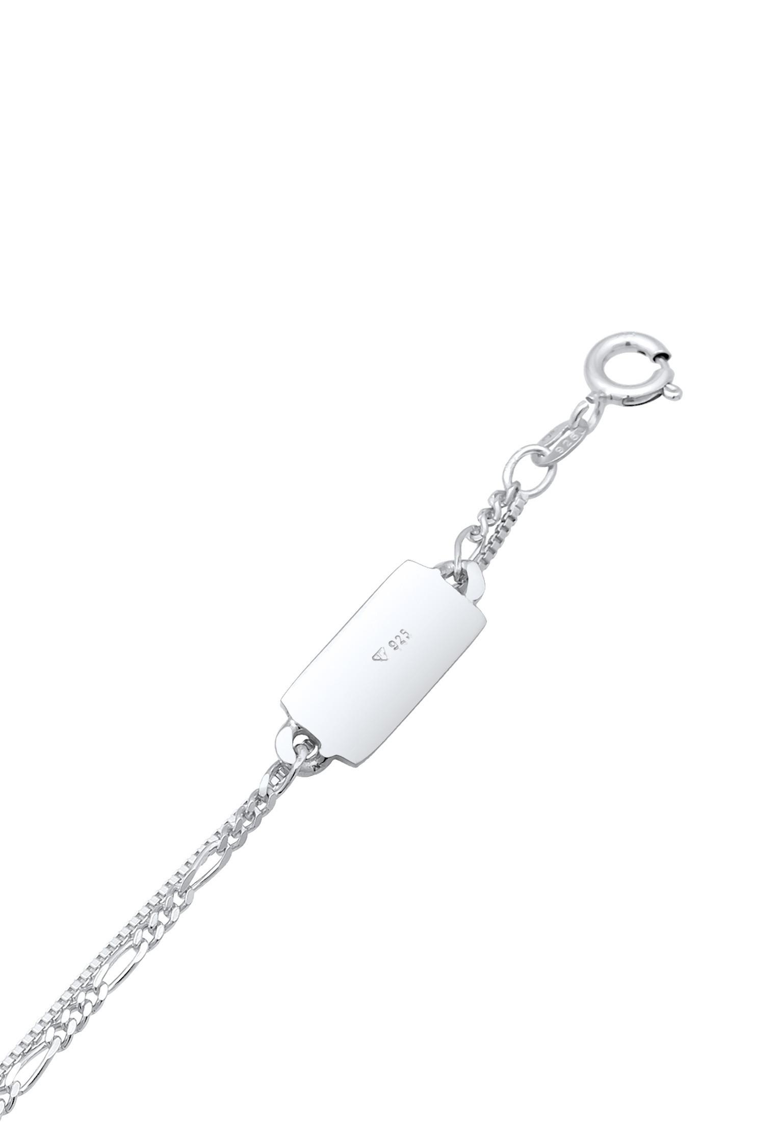 Kuzzoi Halskette Layer Figaro Venezianer Platte 925 Silber