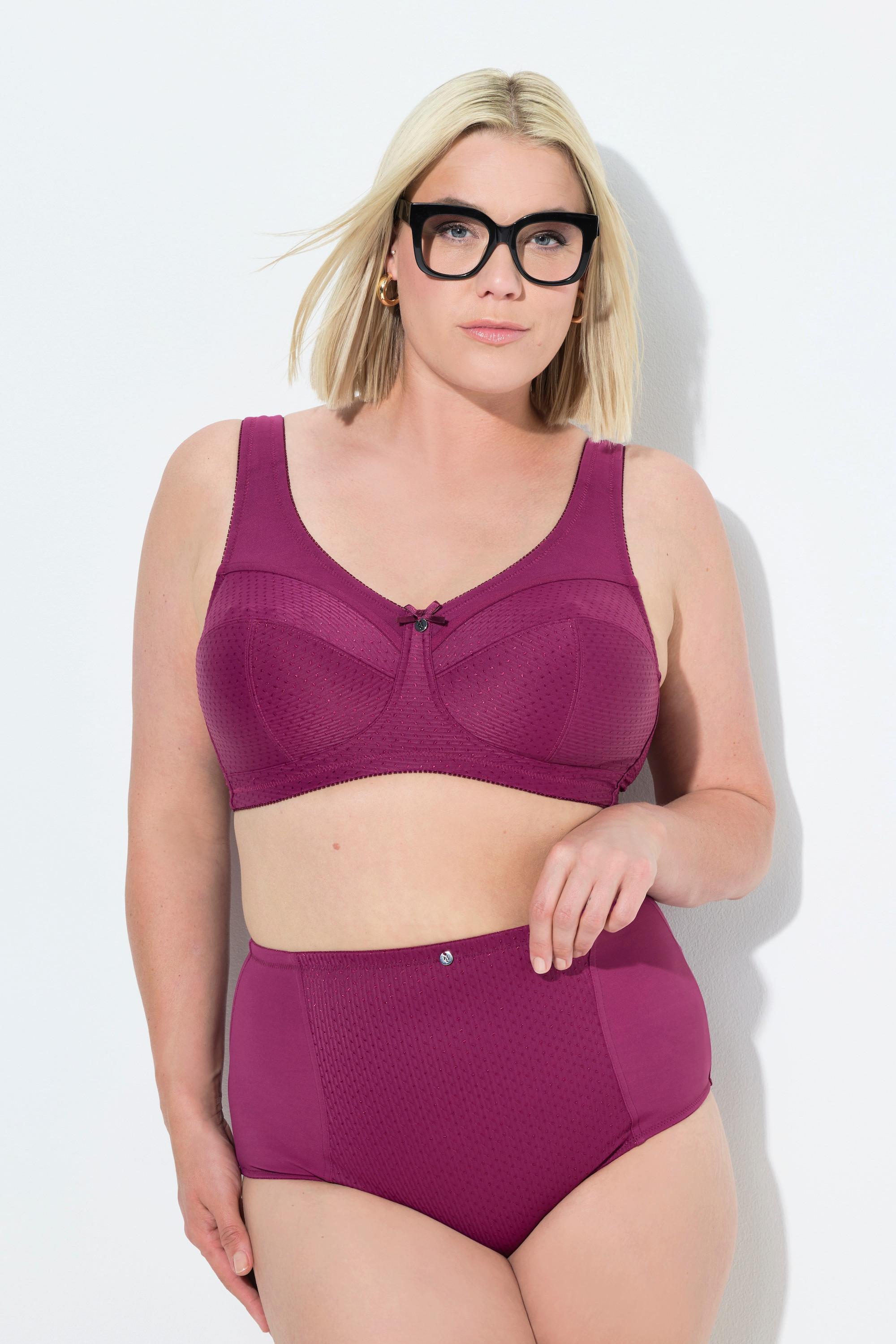 Ulla Popken Miederhose, High Waist, Jacquard-Einsatz