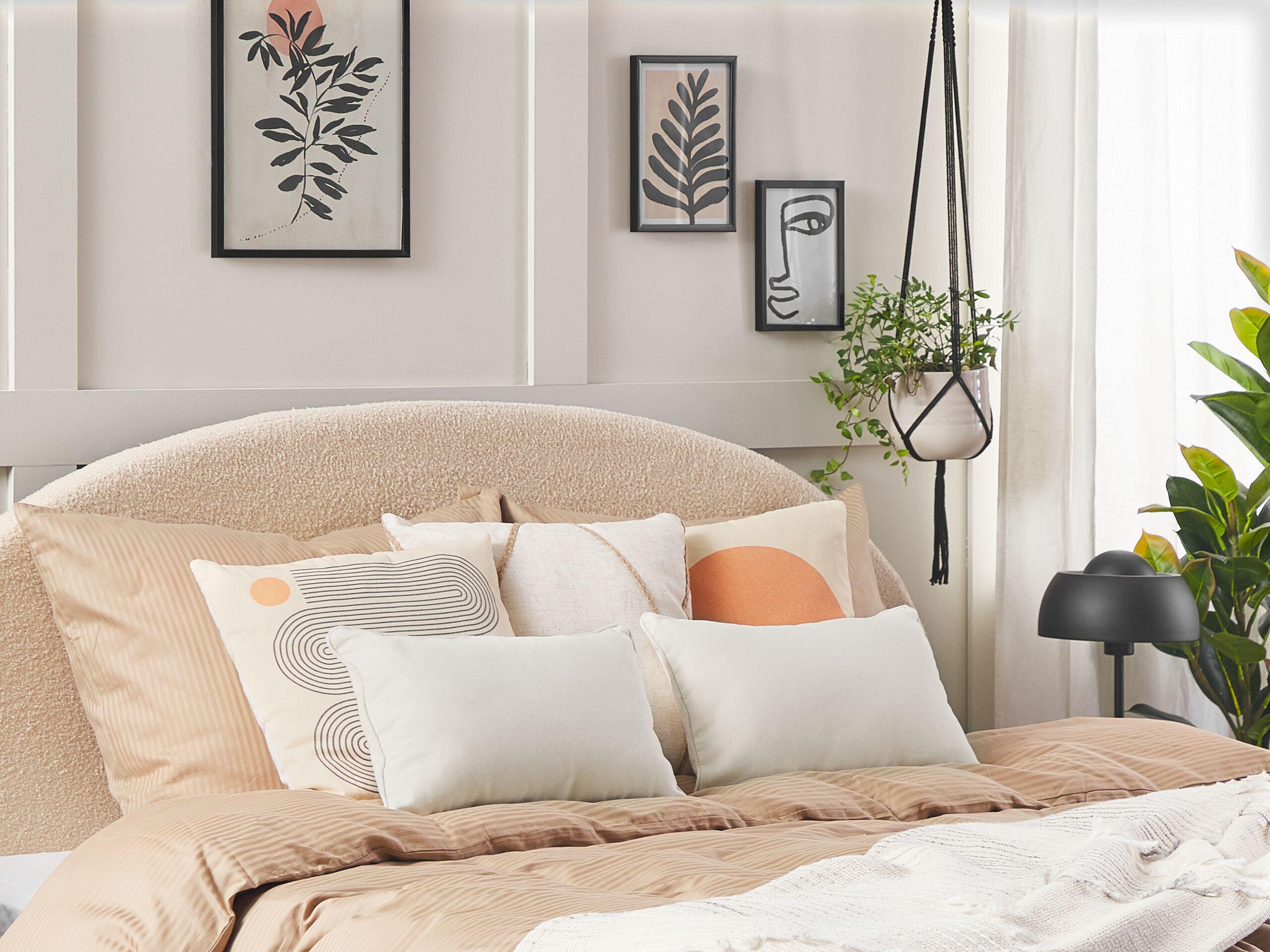 Beliani Dekokissen 2er Set aus Polyester Skandinavisch HELIOTROPE