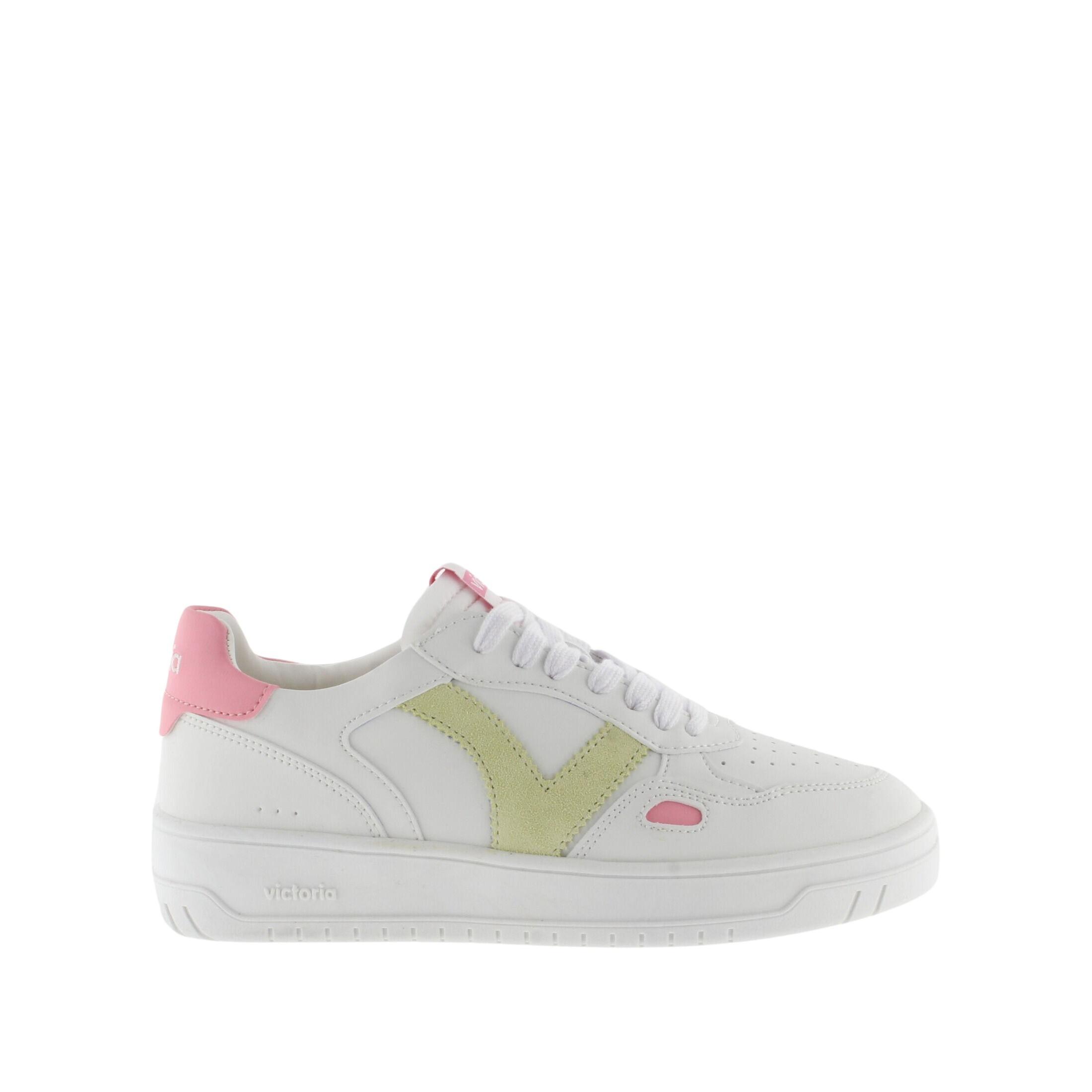 Victoria einzelne sneakers mit leder- und neon-effekt für damen