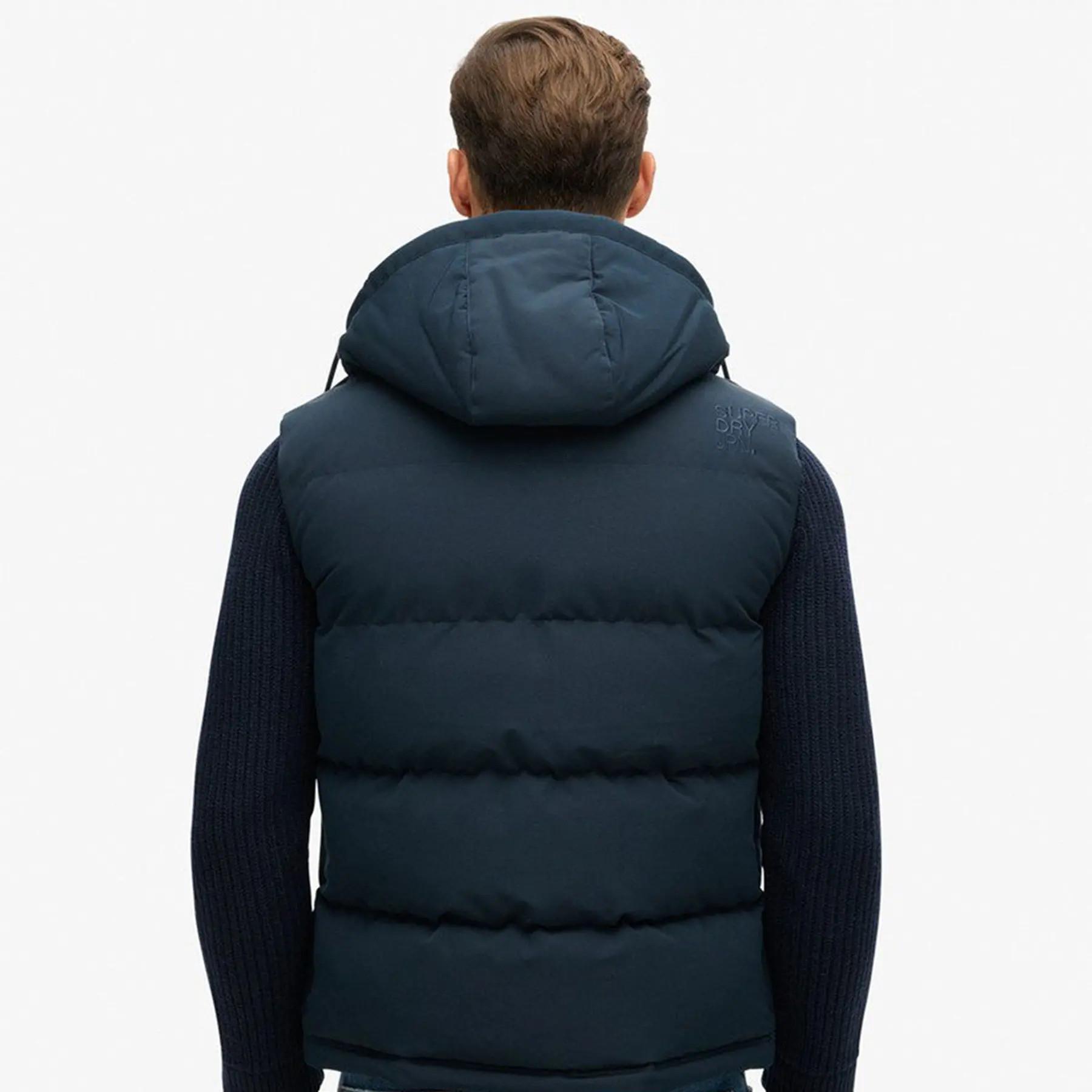 Superdry daunenweste mit kapuze everest