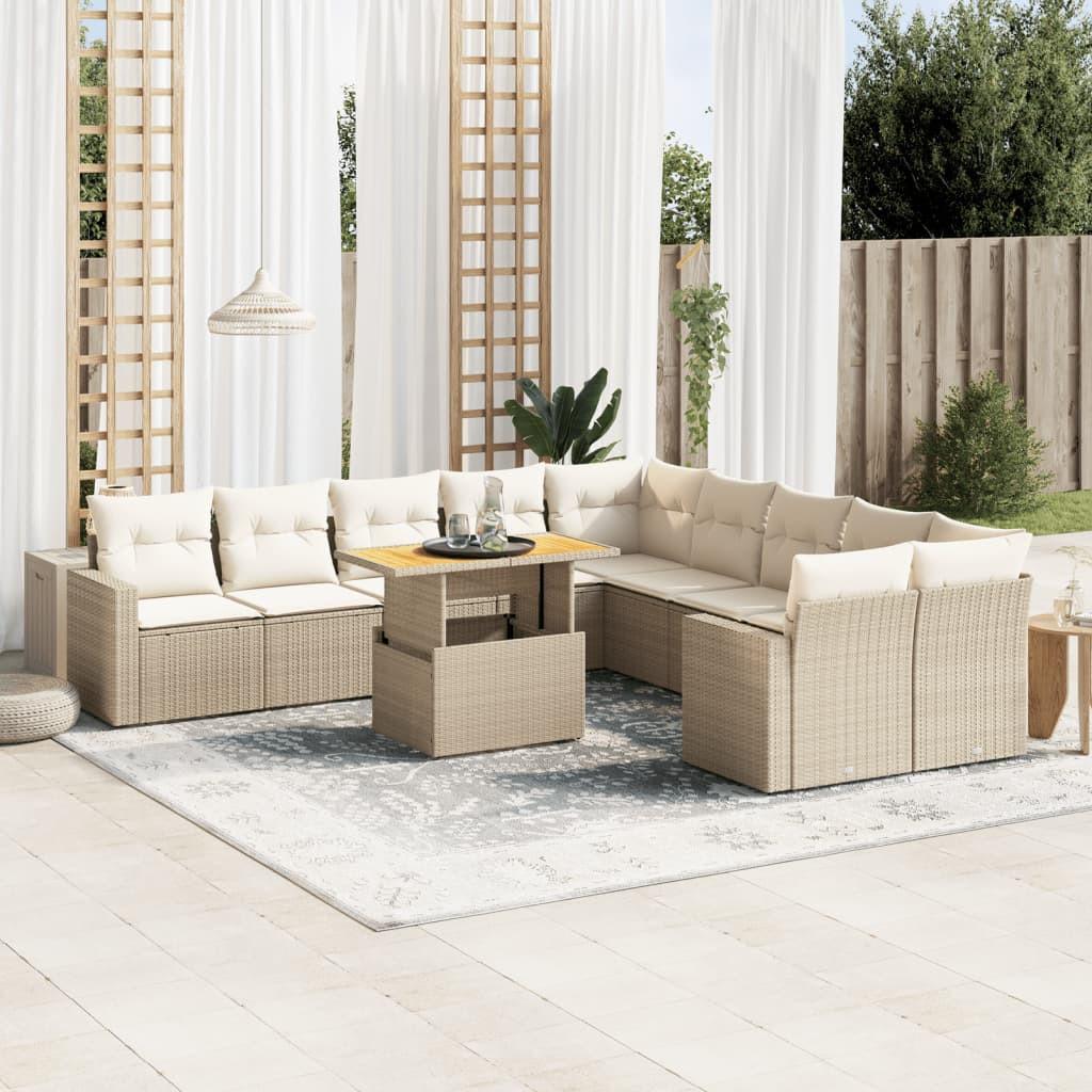 VidaXL Garten sofagarnitur poly-rattan