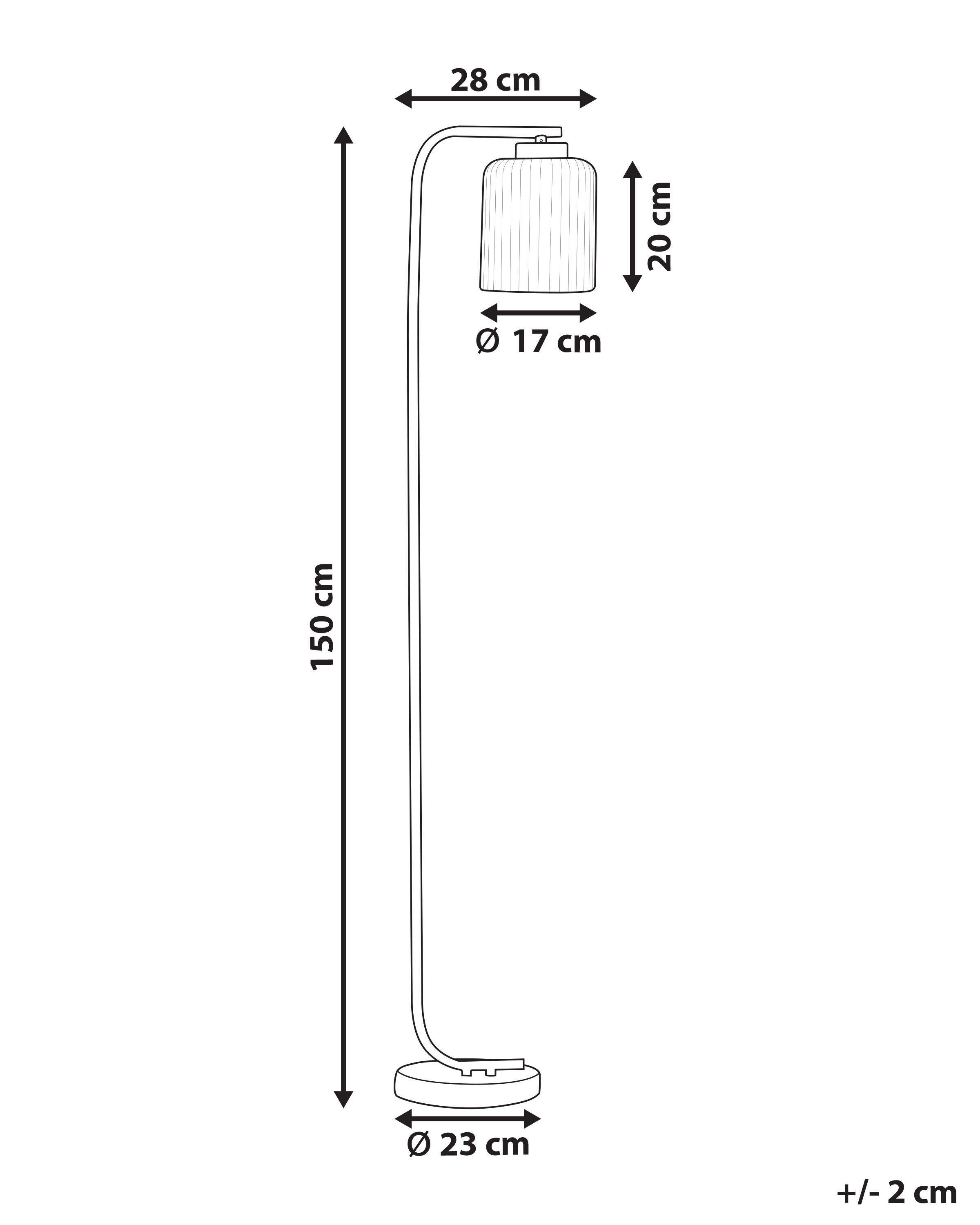 Beliani Stehlampe aus Stahl Modern CAUDELO