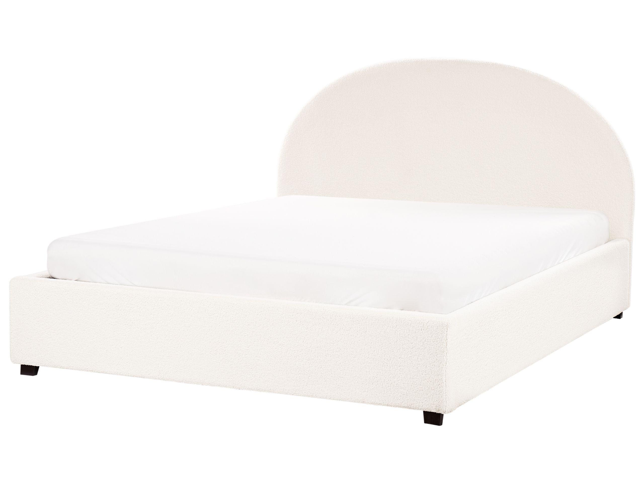 Beliani Bett mit Stauraum aus Bouclé Retro VAUCLUSE