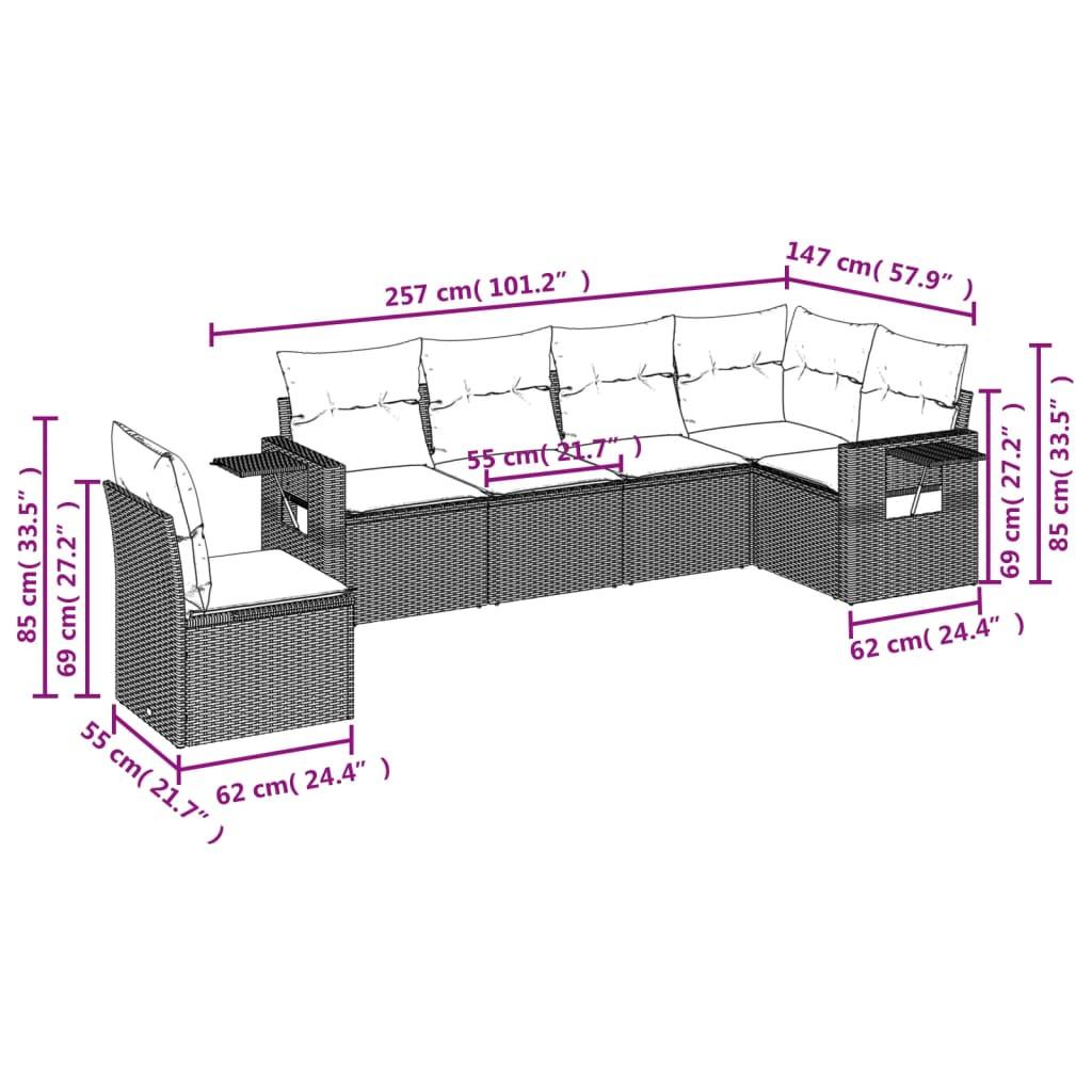 VidaXL Garten sofagarnitur poly-rattan