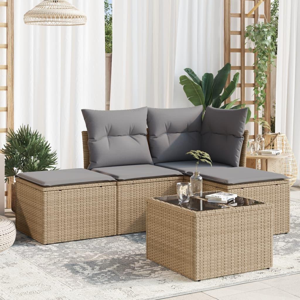 VidaXL Garten sofagarnitur poly-rattan