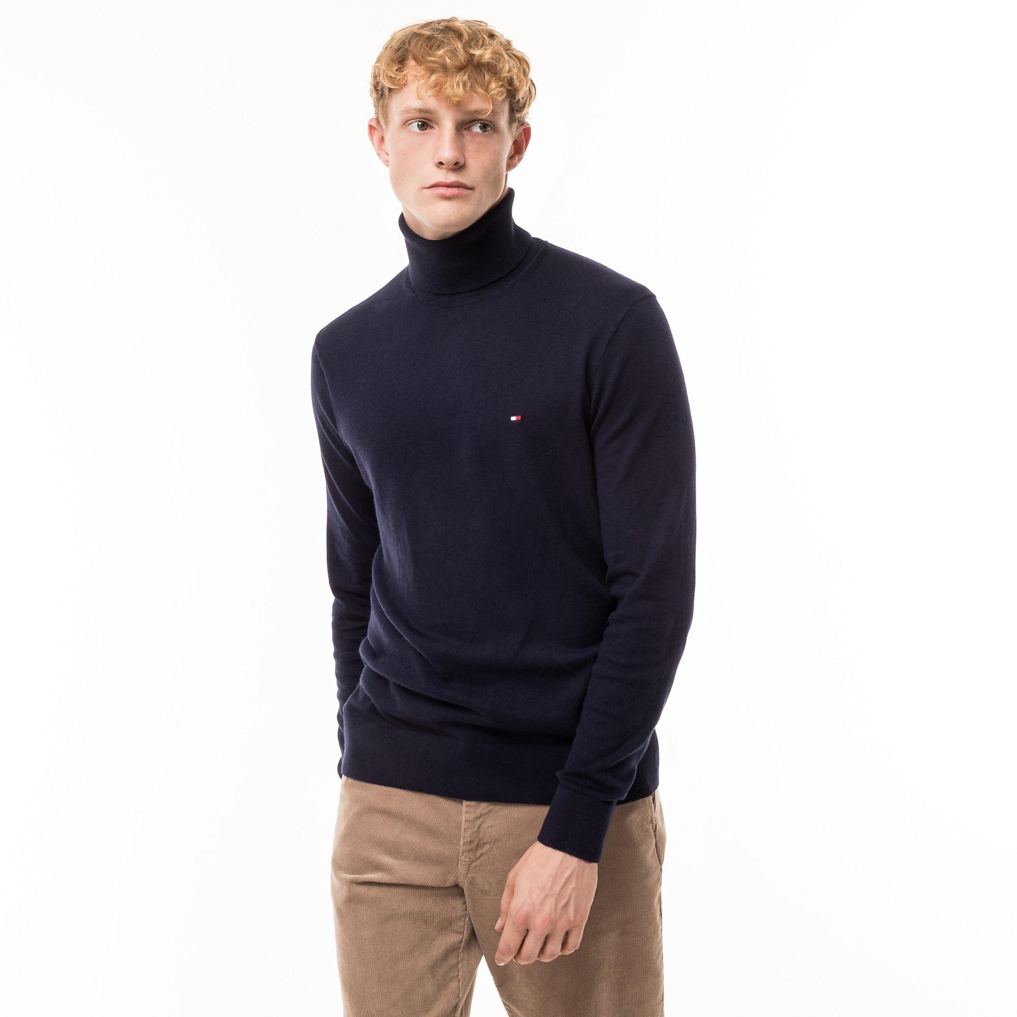 TOMMY HILFIGER PIMA ORG CTN CASHMERE ROLL NECK Cashmere Pullover