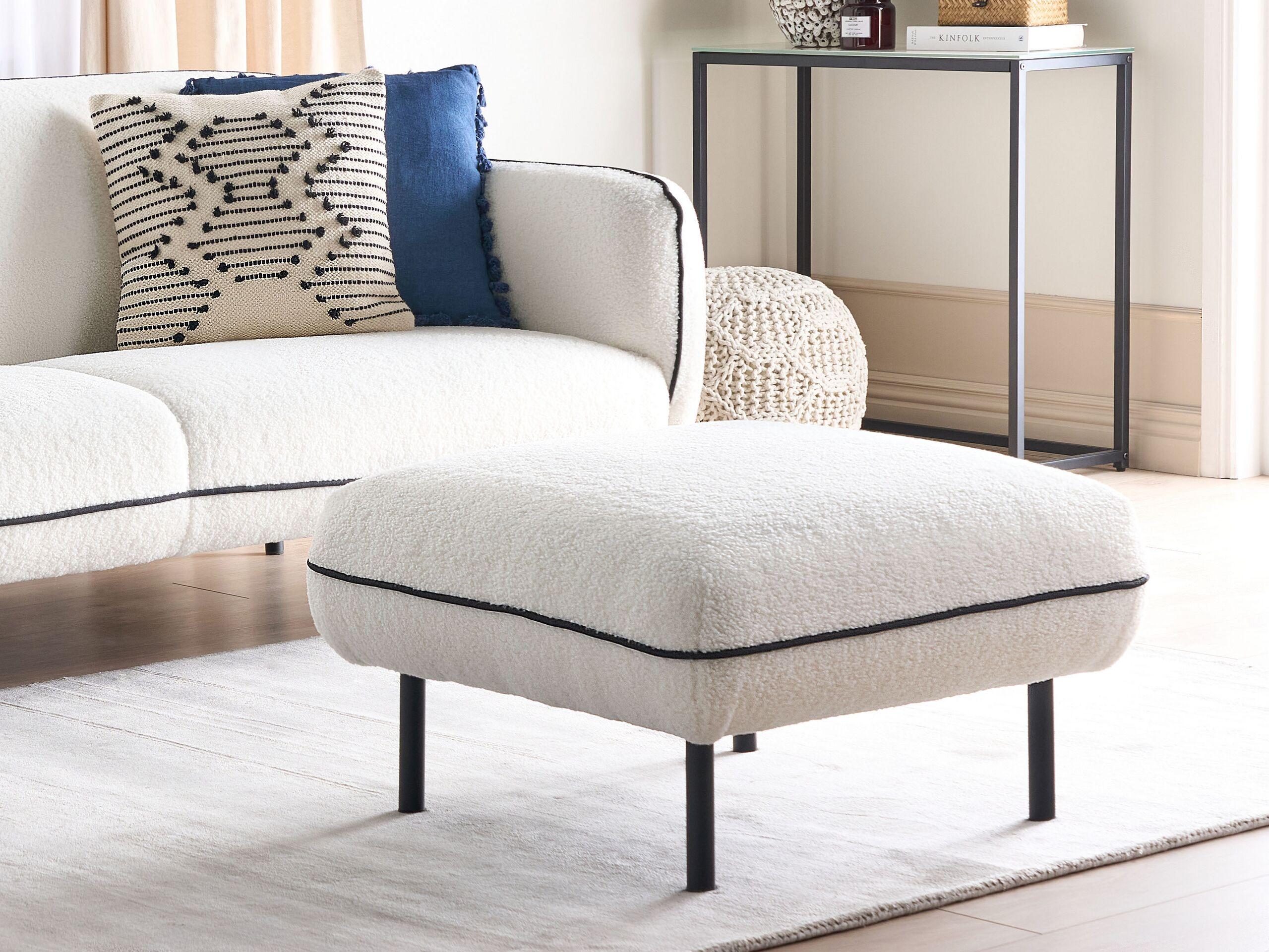 Beliani Ottomane aus Bouclé Retro TONSBERG