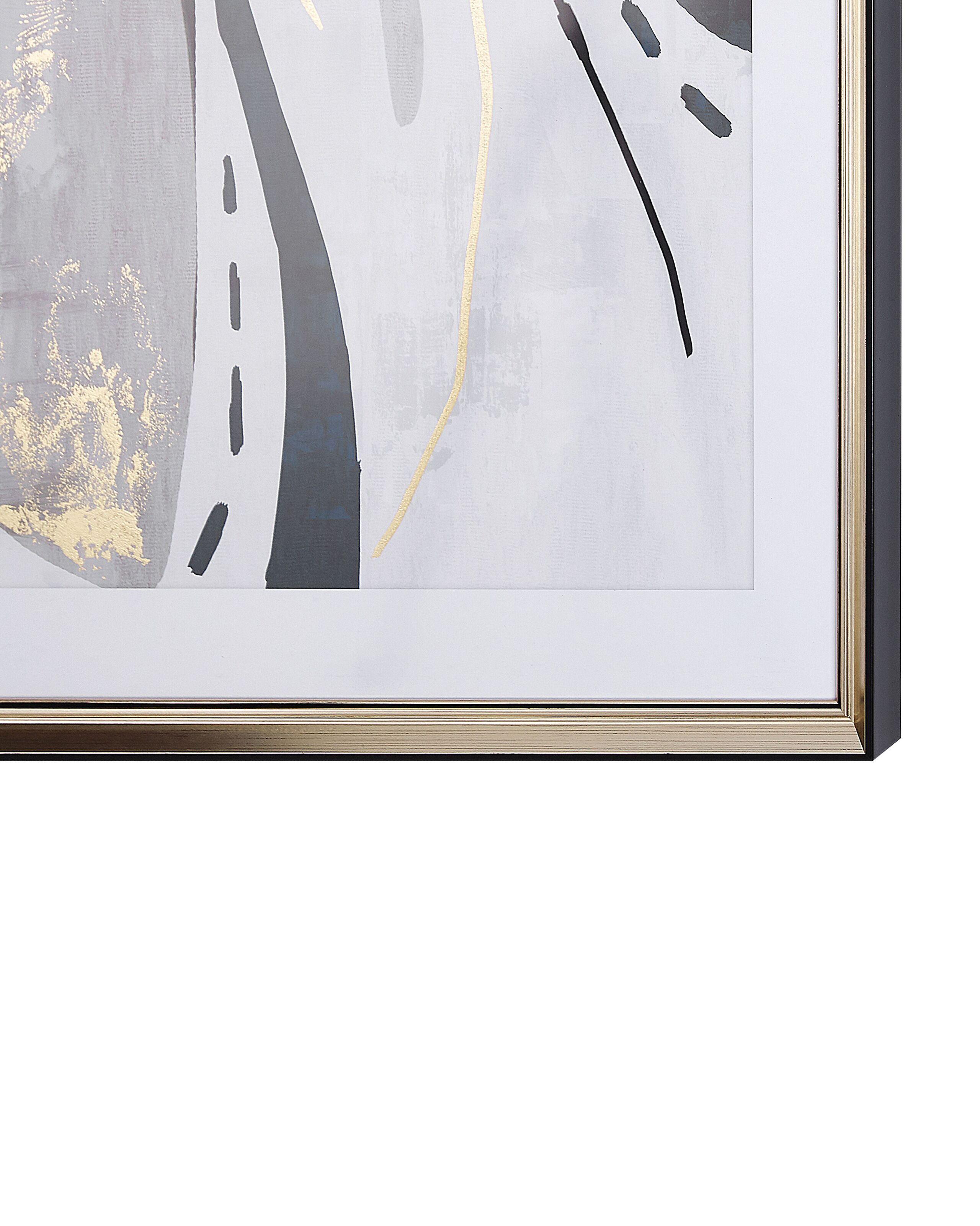 Beliani Wandbild mit Rahmen aus Papier Modern HIDMO
