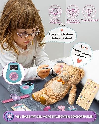 Activity-board Arztkoffer Kinder Holz, Arztkoffer mit Puzzle Organen, Arztkoffer Kinder ab 3 Jahre, Kinder