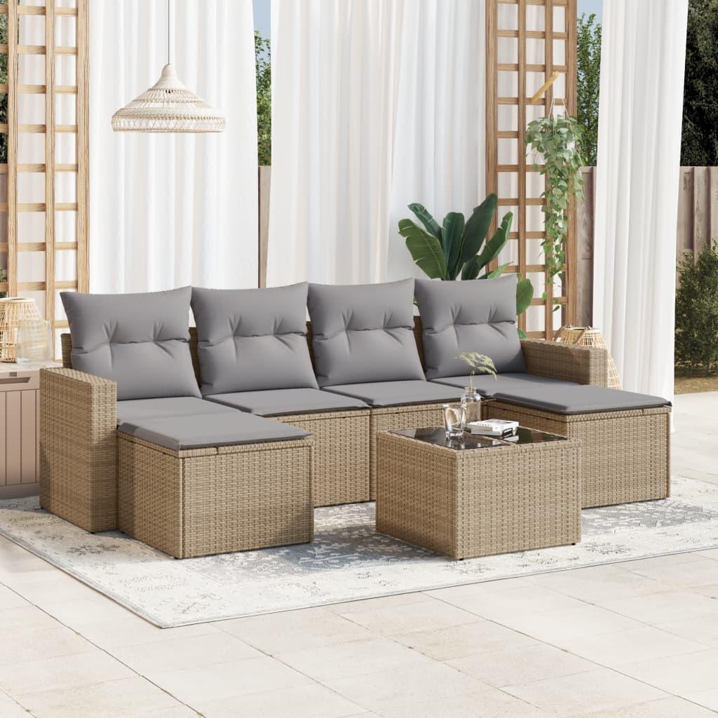 VidaXL Garten sofagarnitur poly-rattan