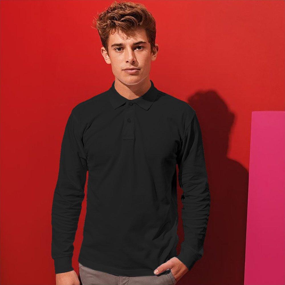 Asquith & Fox Langärmliges Regular Fit Poloshirt