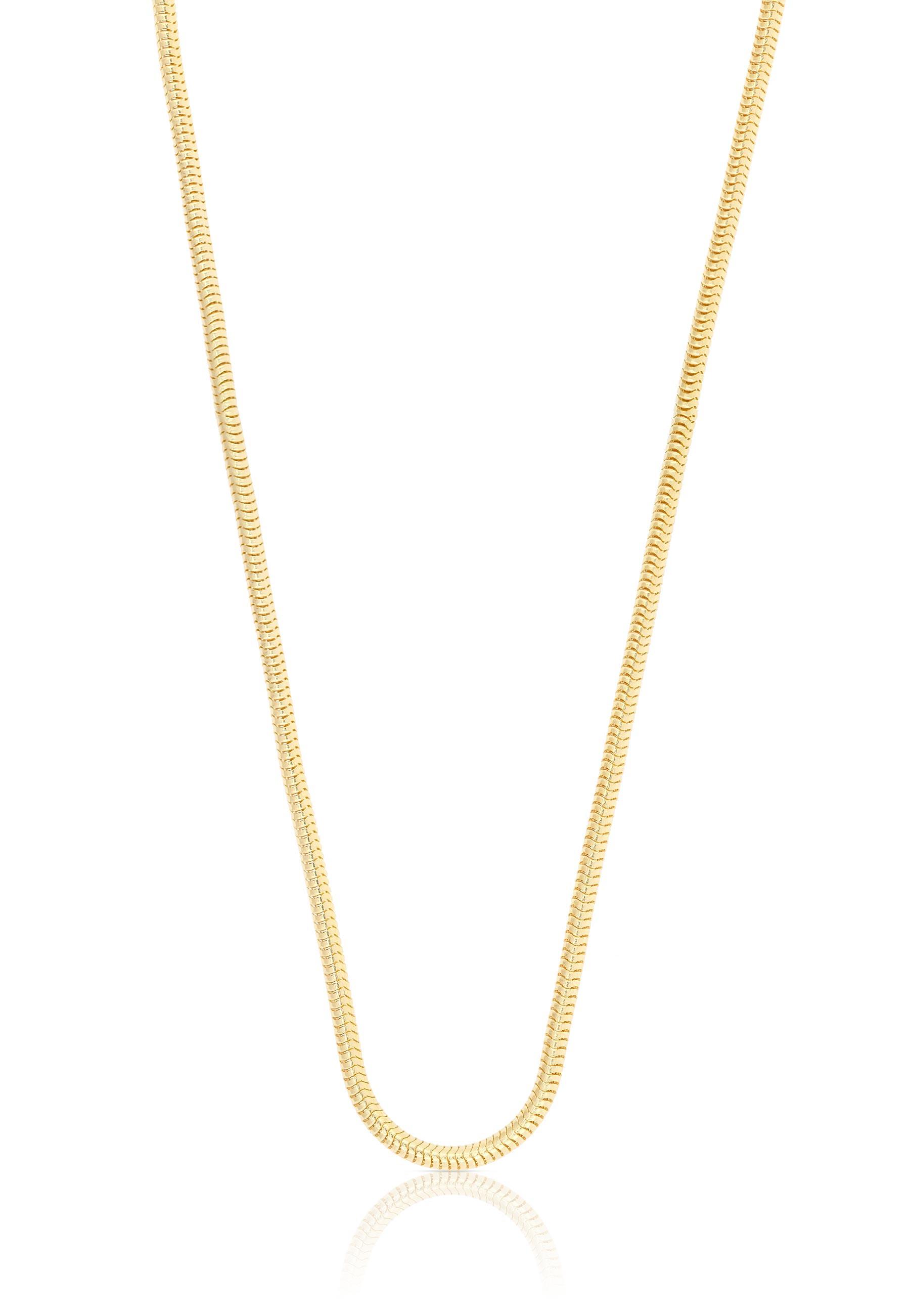MUAU Schmuck Collier Schlange Gelbgold 750, 1.6mm, 42cm