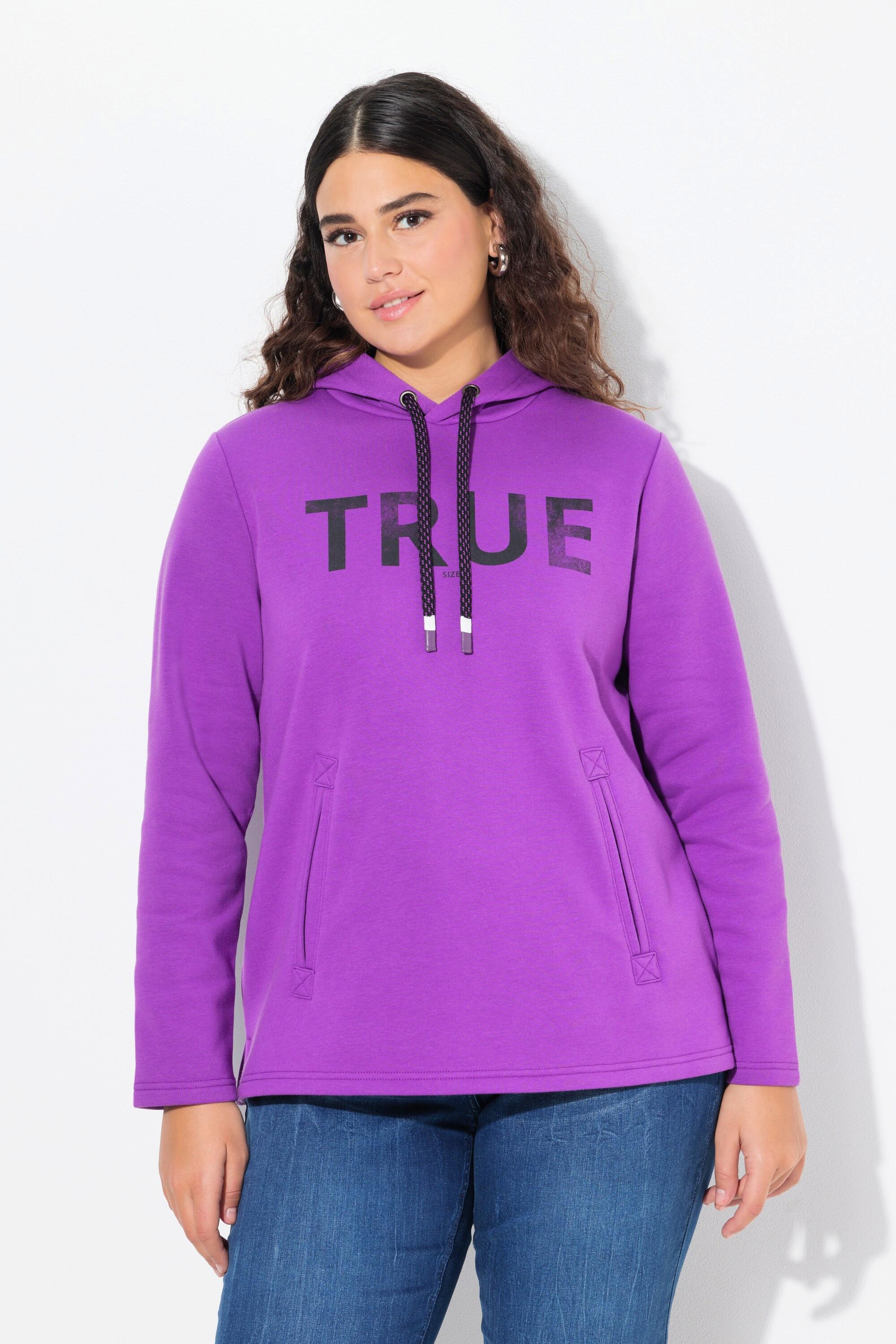 Ulla Popken Hoodie, True, Kapuze, Kordel, Taschen, Langarm