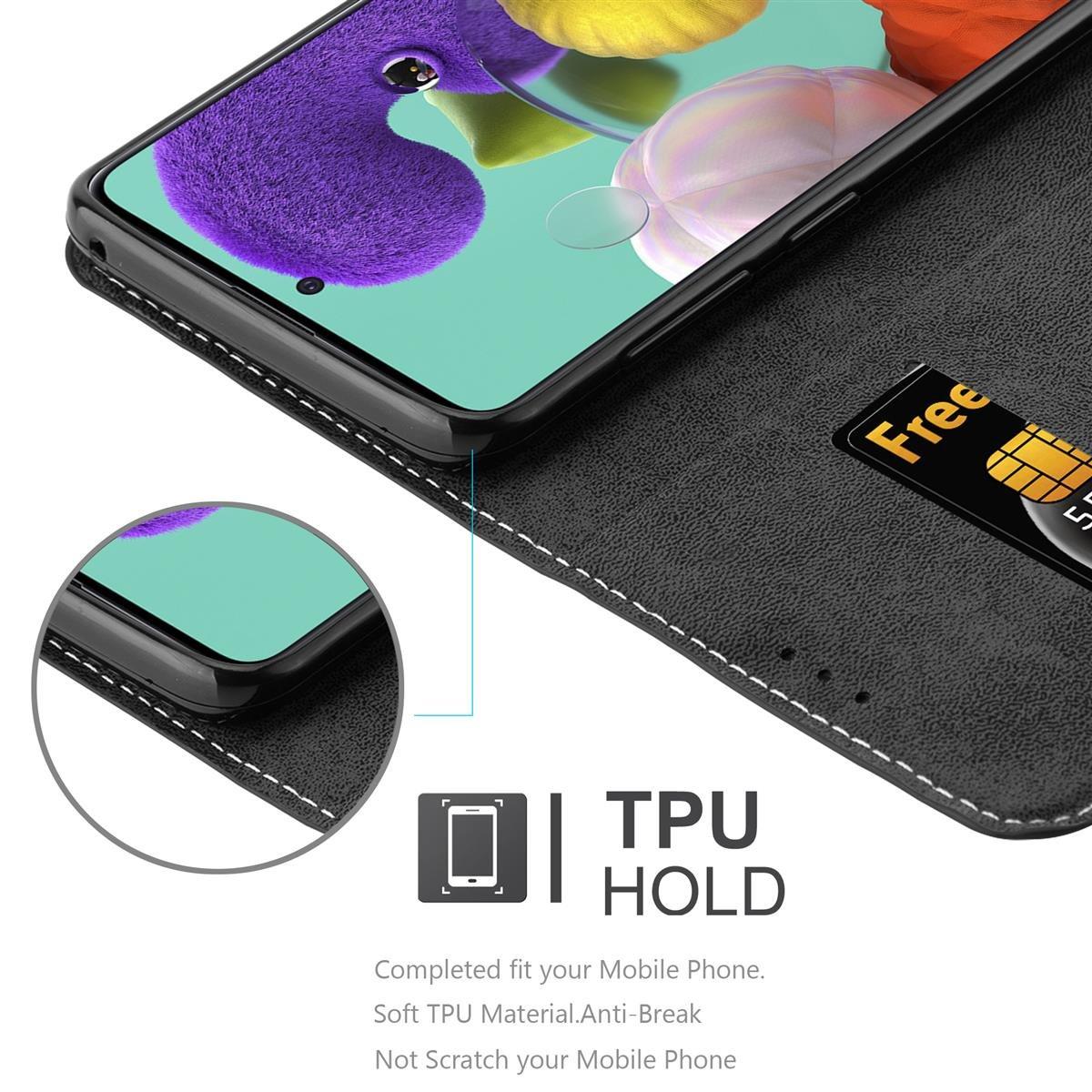 Cadorabo Hülle für Samsung Galaxy A51 4G / M40s Magnetverschluss, Standfunktion