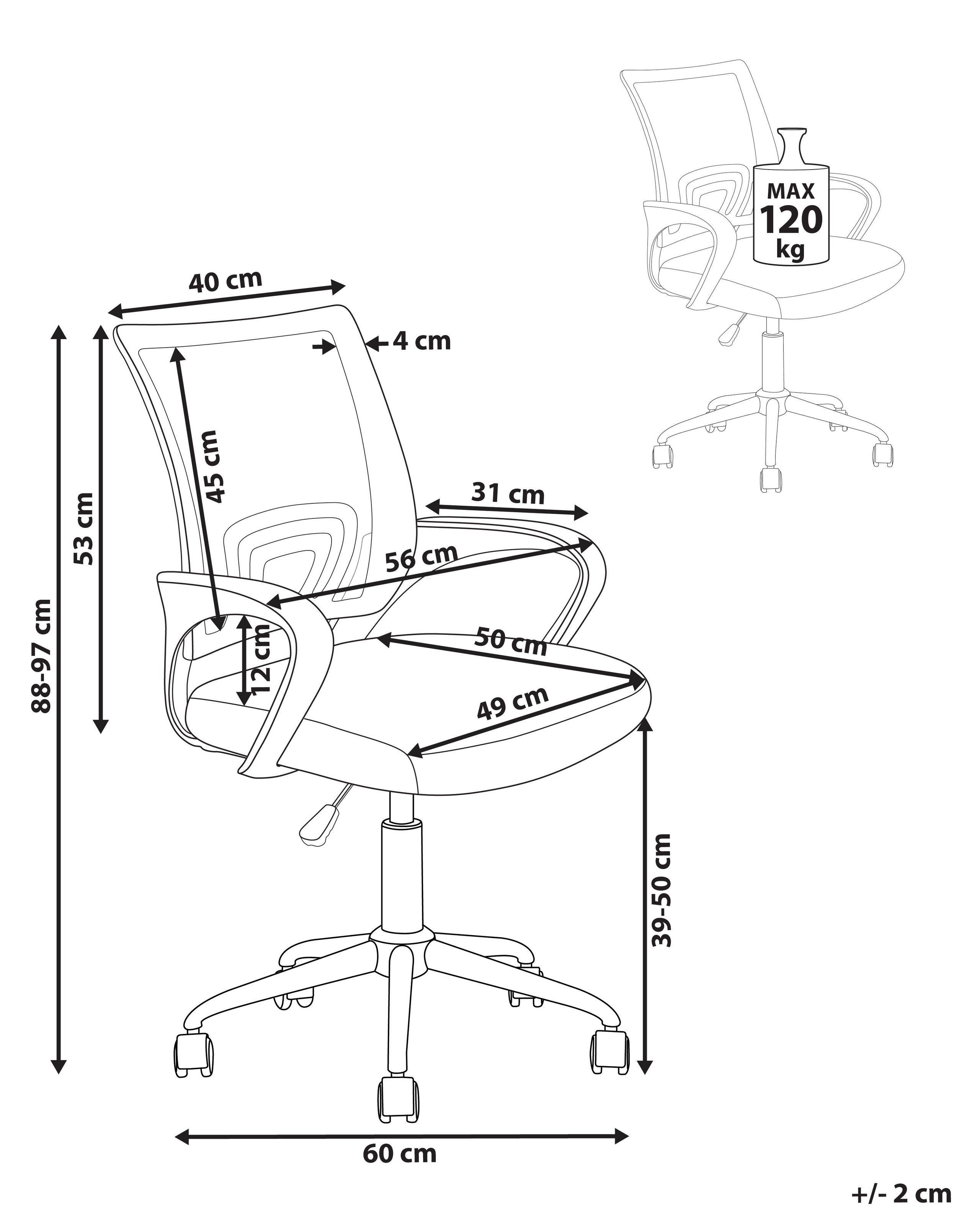 Beliani Bürostuhl aus Polyester Minimalistisch SOLID