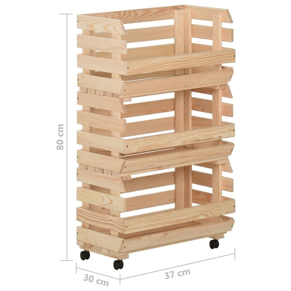 VidaXL Obstwagen kiefernholz