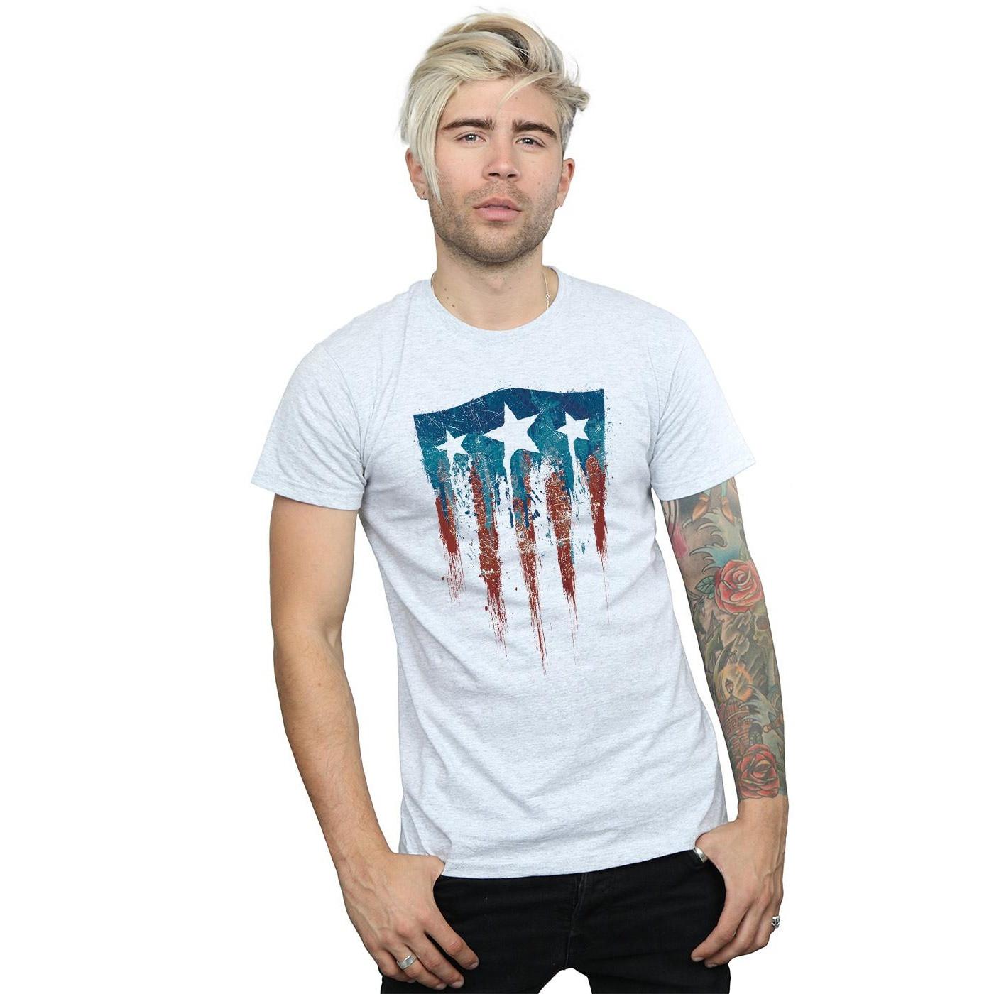 MARVEL Avengers Distressed Shield Regular Fit T-Shirt