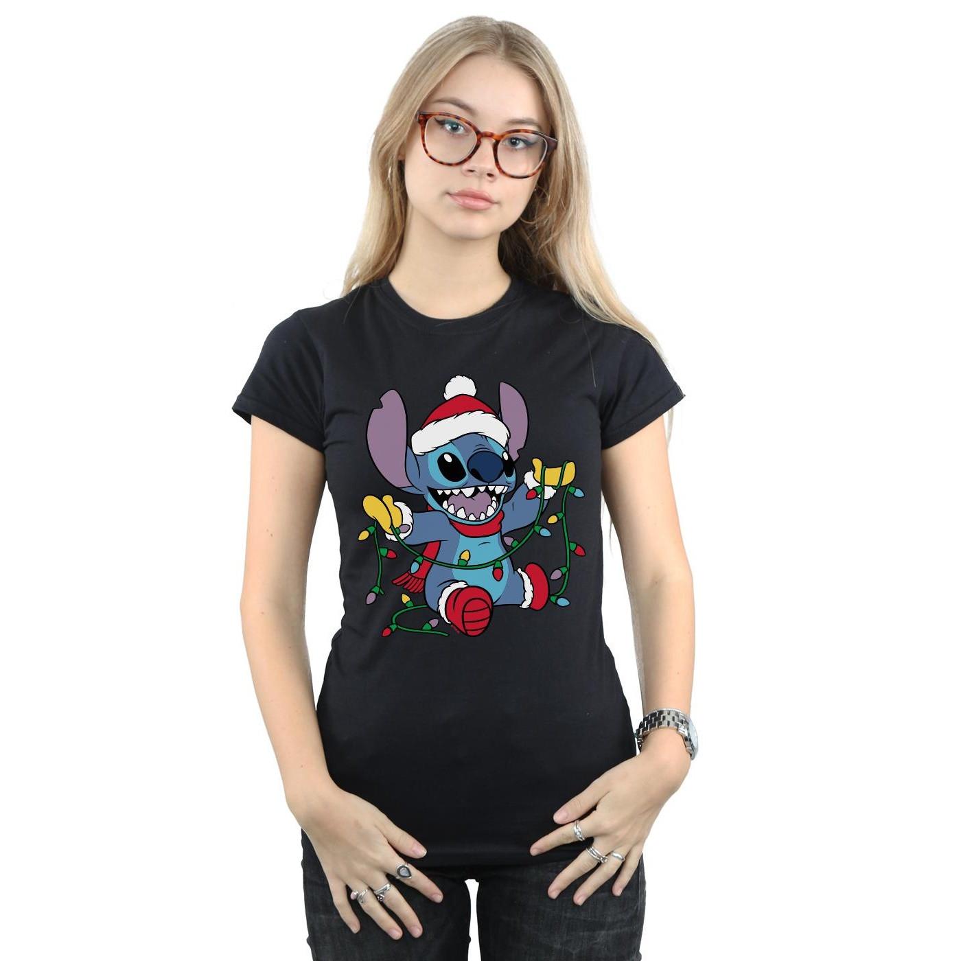Disney Stitch Christmas Lights T-Shirt