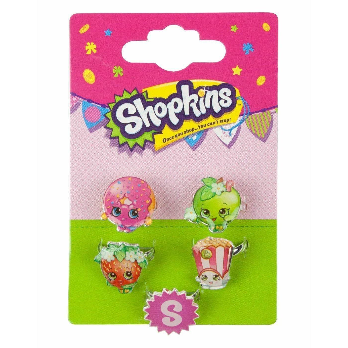 Shopkins Ring Series 1 Set 5erPack Metall