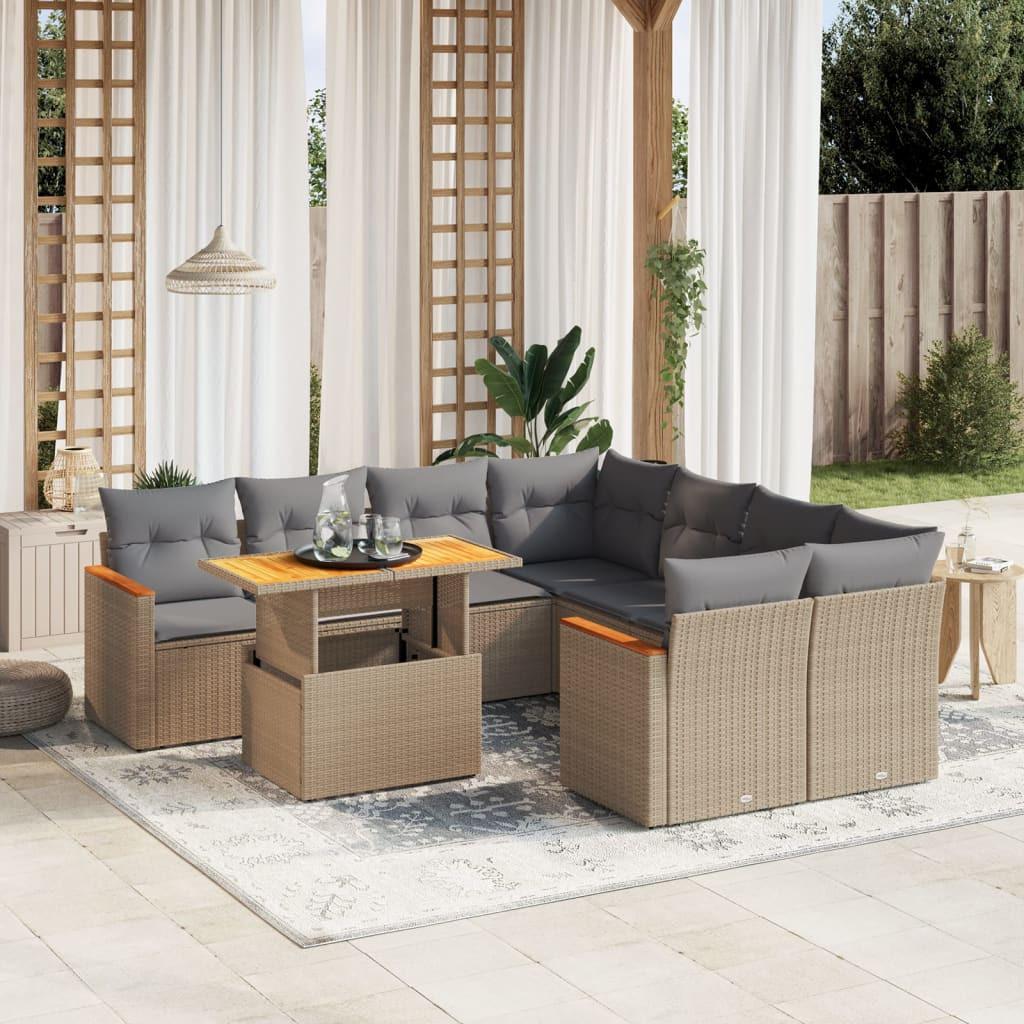 VidaXL Garten sofagarnitur poly-rattan
