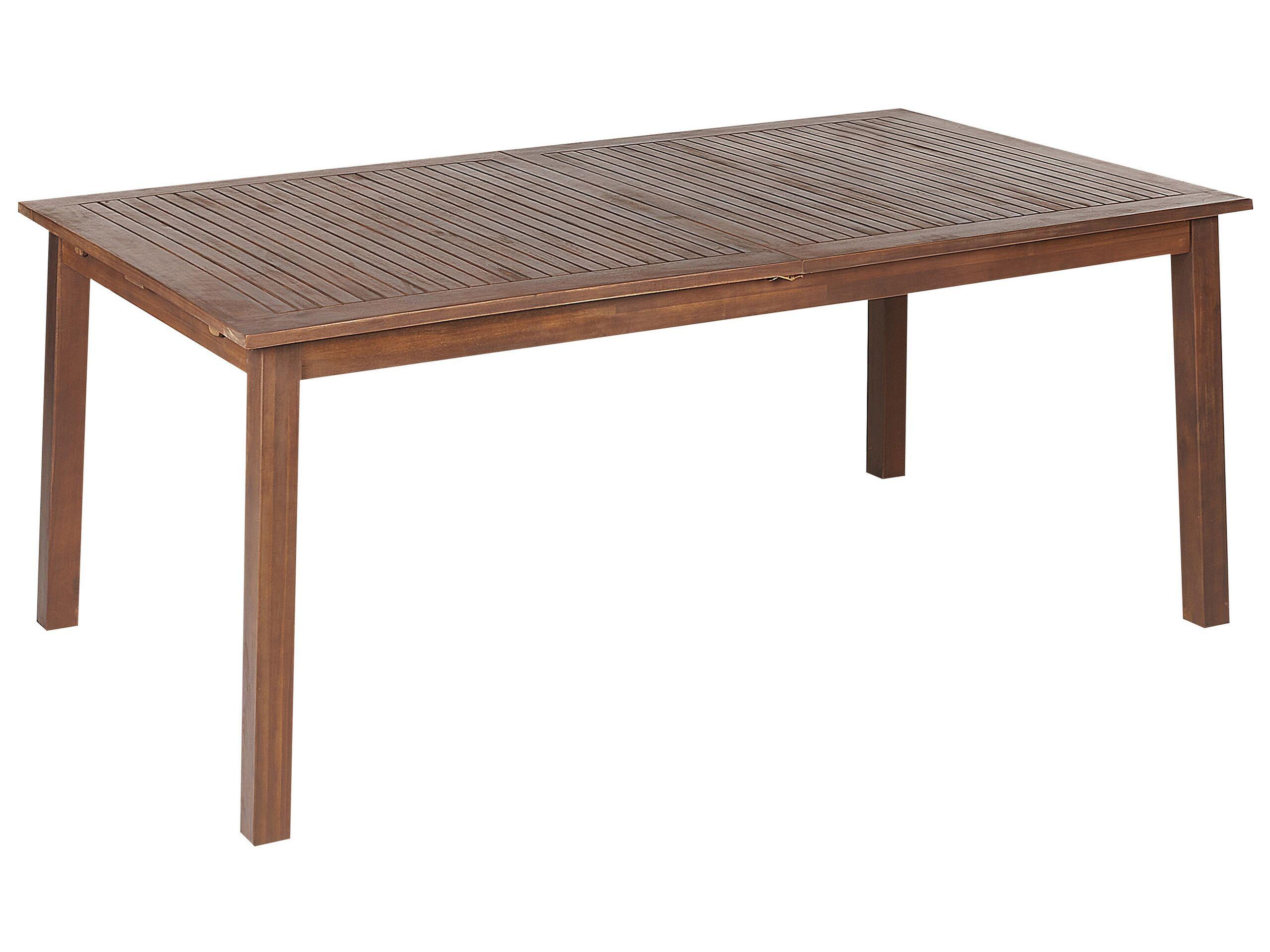 Beliani Garten-Essgruppe für 8 Personen aus Akazienholz Rustikal CESANA