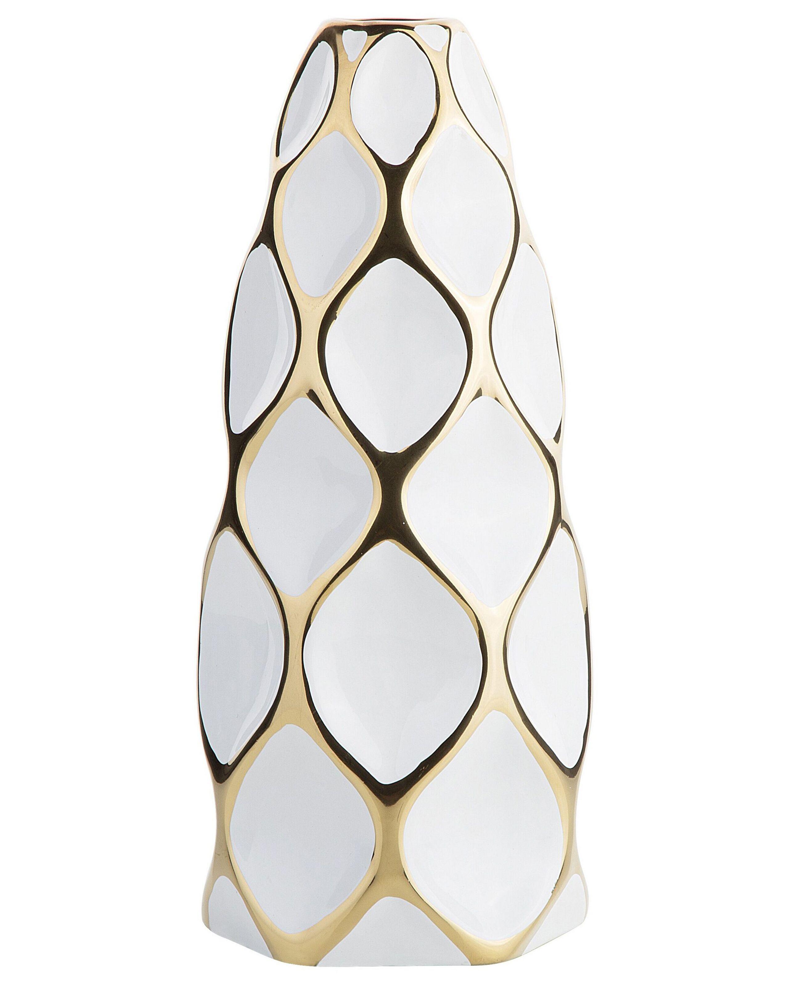 Beliani Blumenvase aus Steinzeug Modern AVILA