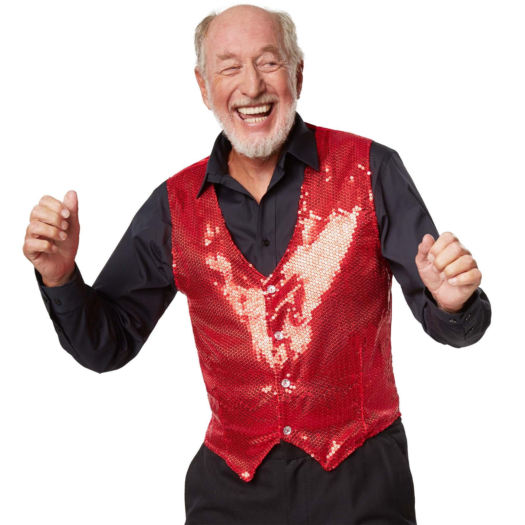 Tectake Pailletten-Weste Herren