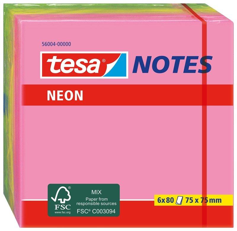 Tesa TESA Neon Notes 75x75mm 560040000 3 Farben ass. 6x80 Blatt