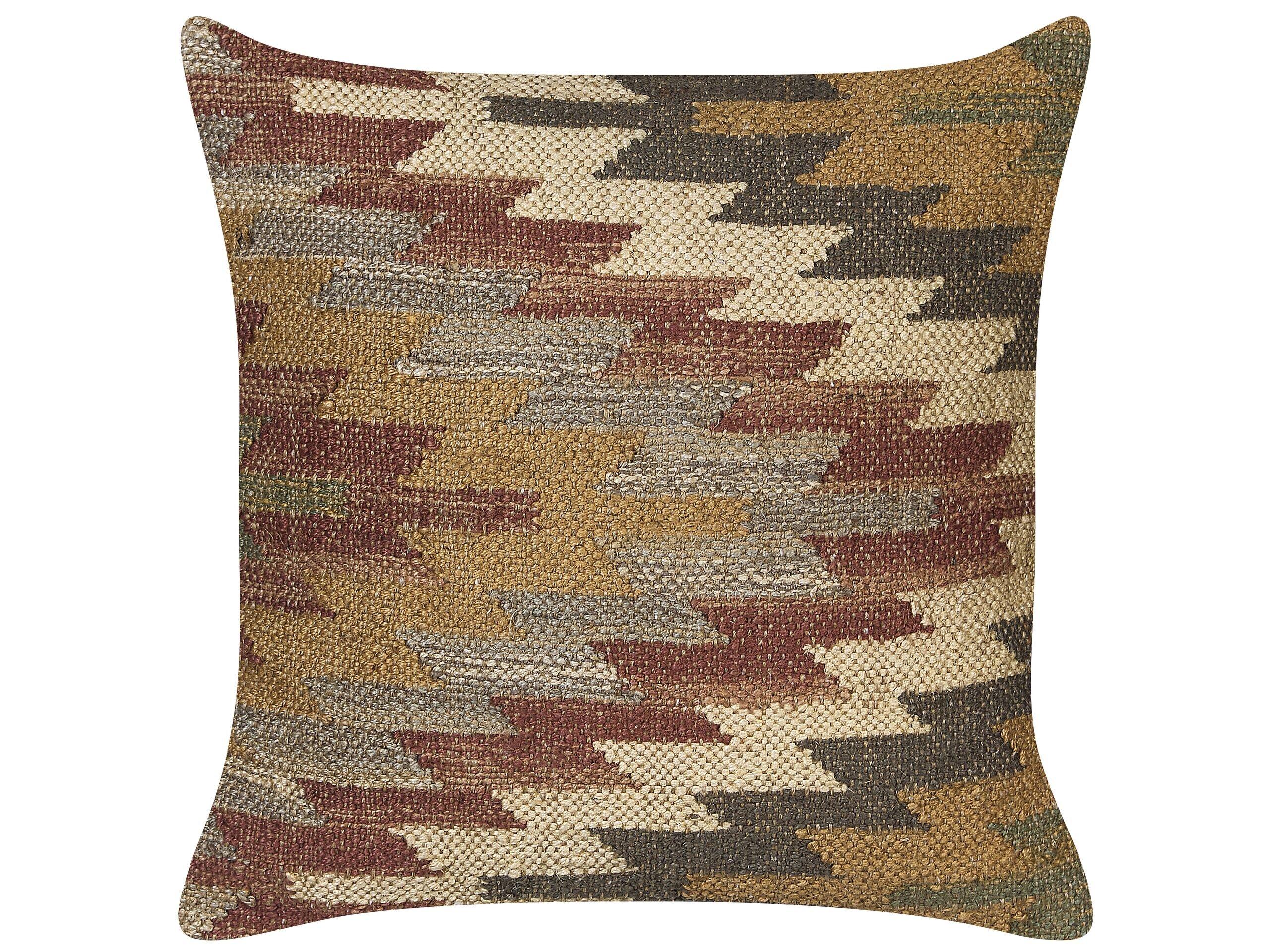 Beliani Dekokissen aus Jute Boho DEEPOR
