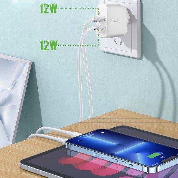 belkin 2x USB 24W Netzteil Belkin Weiß