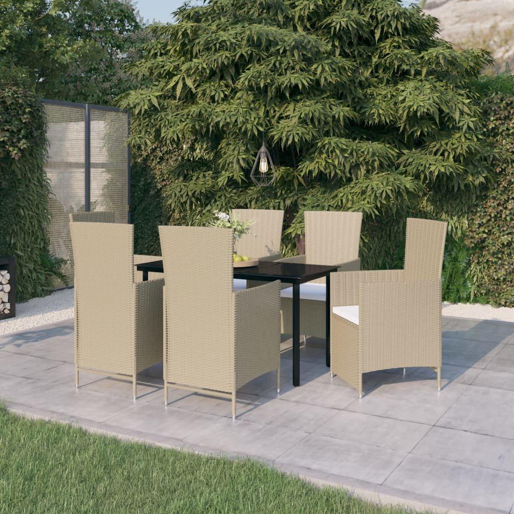 VidaXL Garten essgruppe poly-rattan