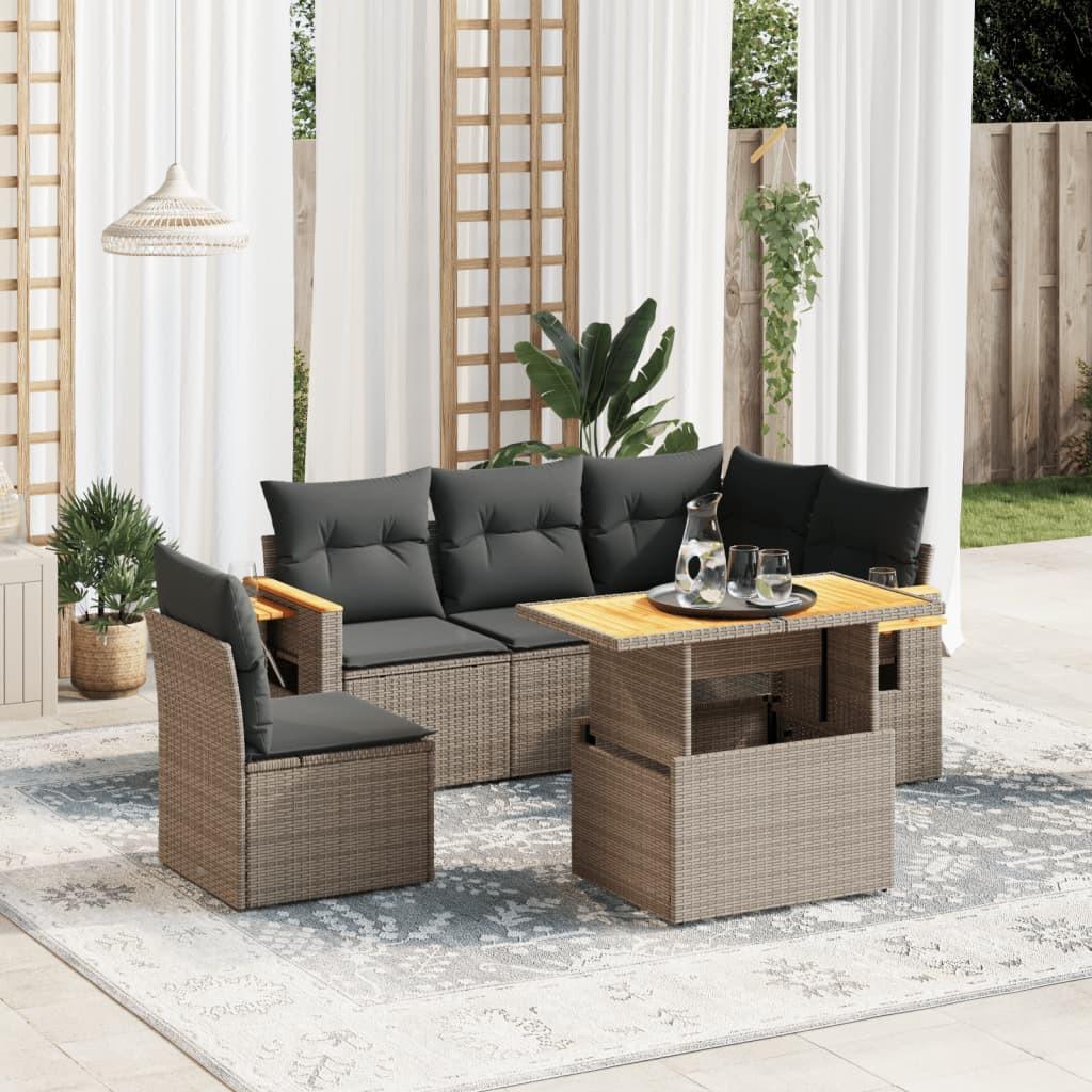 VidaXL Garten sofagarnitur poly-rattan