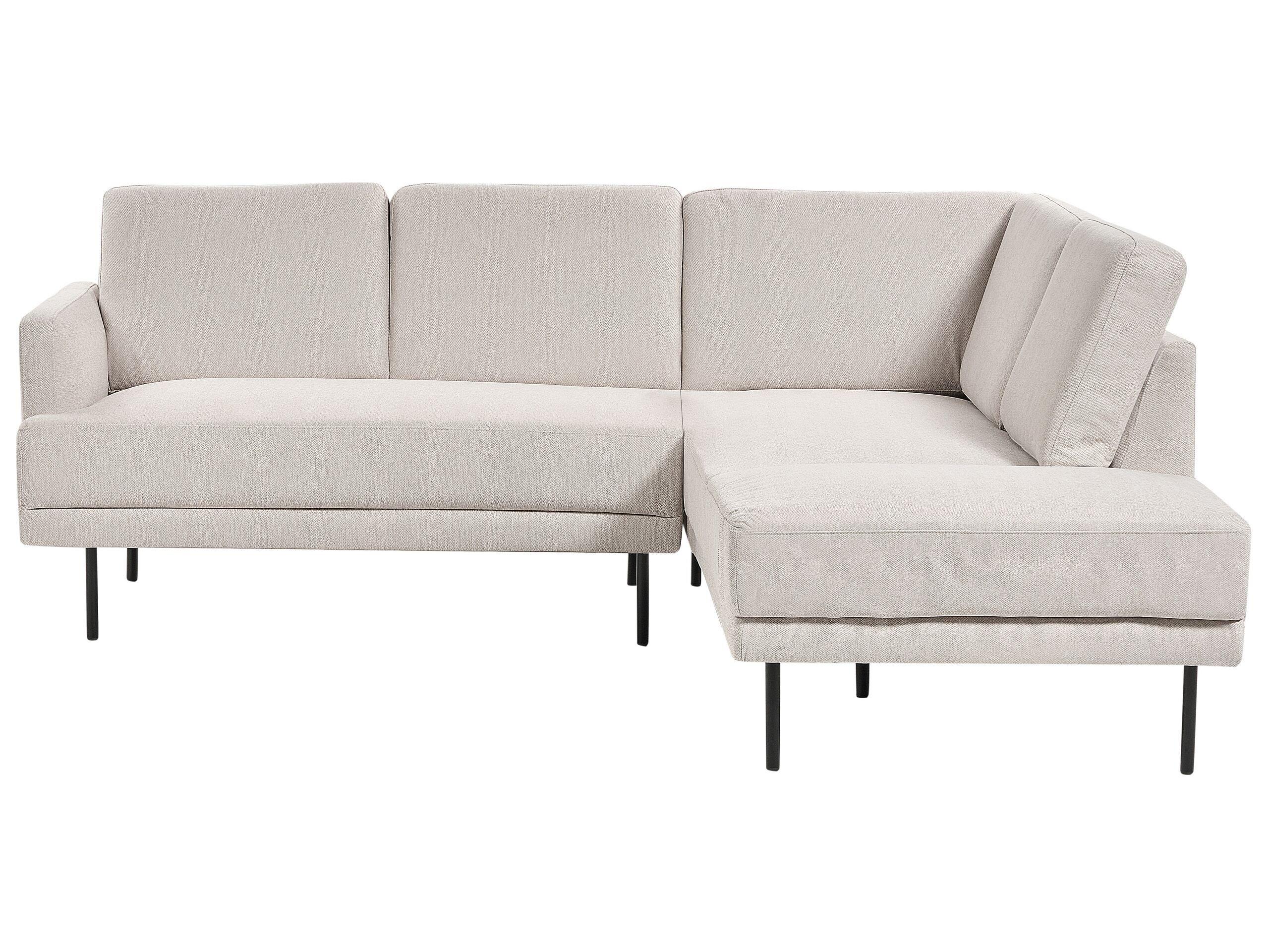 Beliani Linksseitiges Ecksofa aus Polyester Minimalistisch BREDA