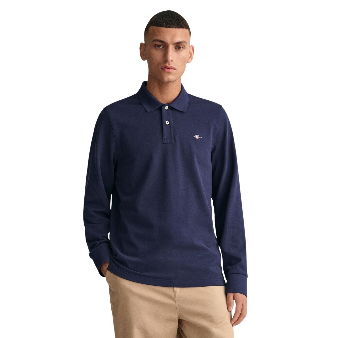 GANT Regular Shield Longsleeve Pique Rugger Poloshirt