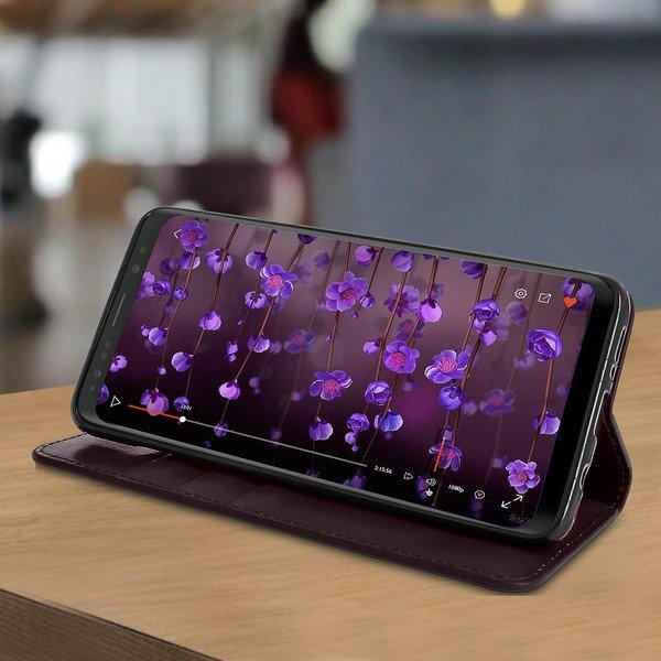 Avizar Cover Echtleder Galaxy S9 Plus Braun