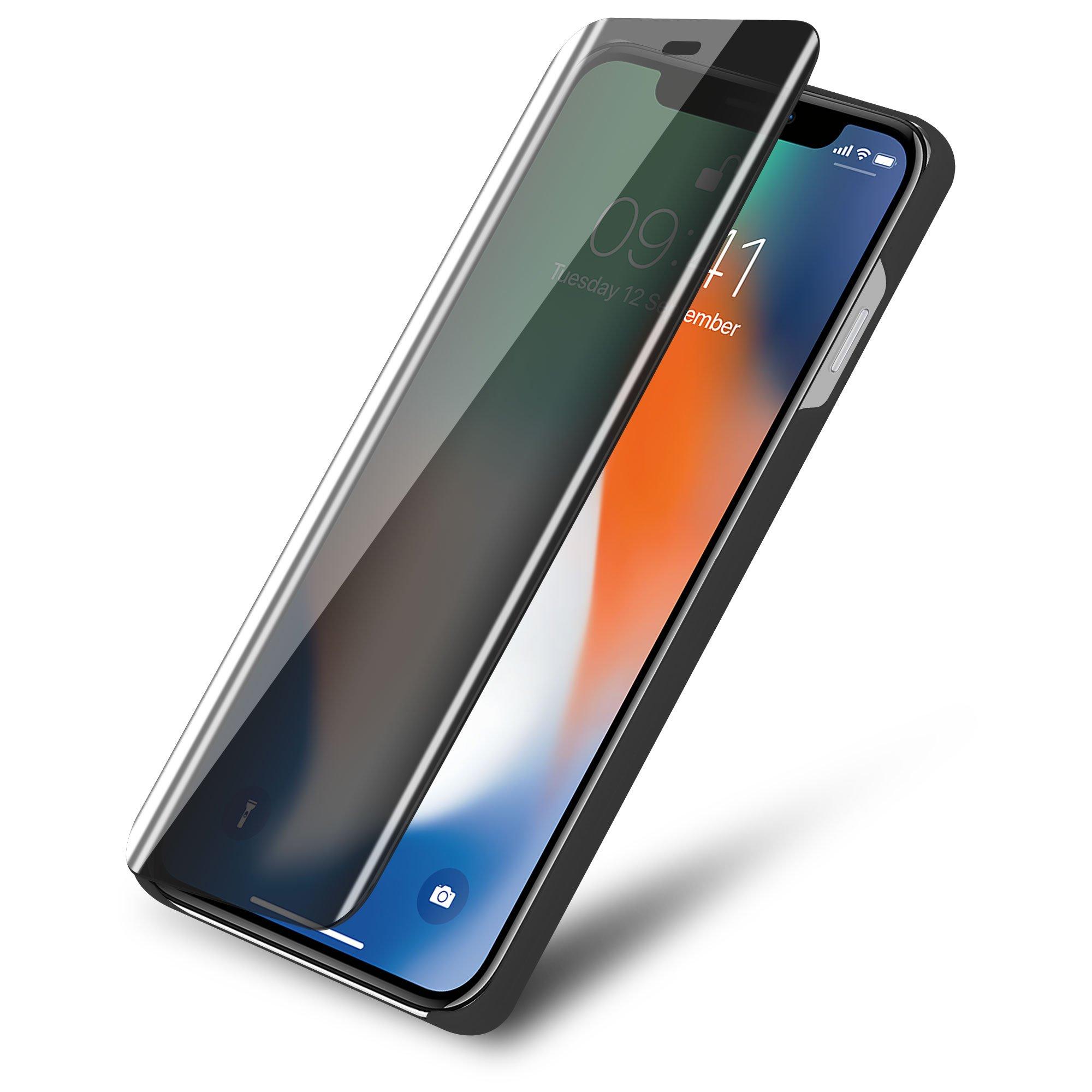 Cadorabo Hülle für Apple iPhone X / XS Spiegel Standfunktion 360 Grad Schutz