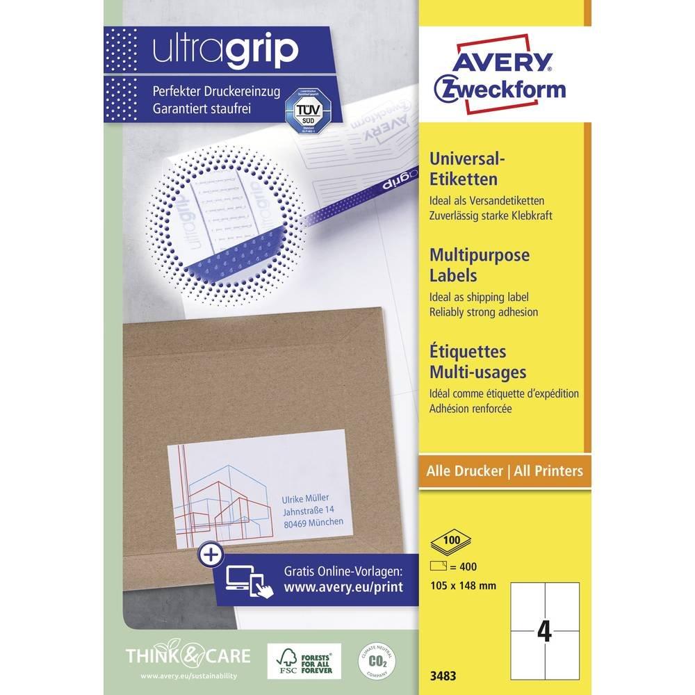 Avery-Zweckform AVERY ZWECKFORM Universal-Etiketten 105x148mm, 400 Stk.