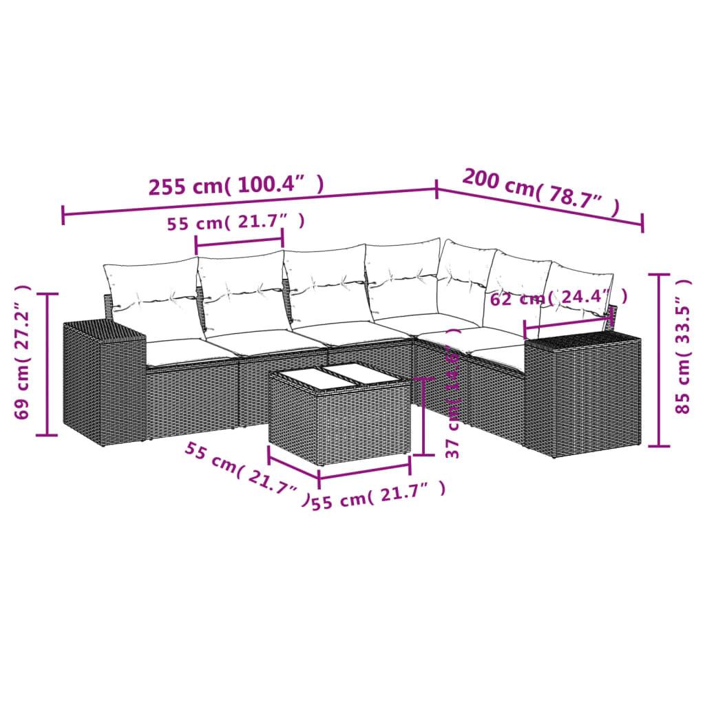 VidaXL Garten sofagarnitur poly-rattan