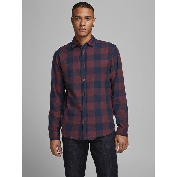JACK & JONES JJEGINGHAM Twill Kariertes Langarmhemd Slim Fit