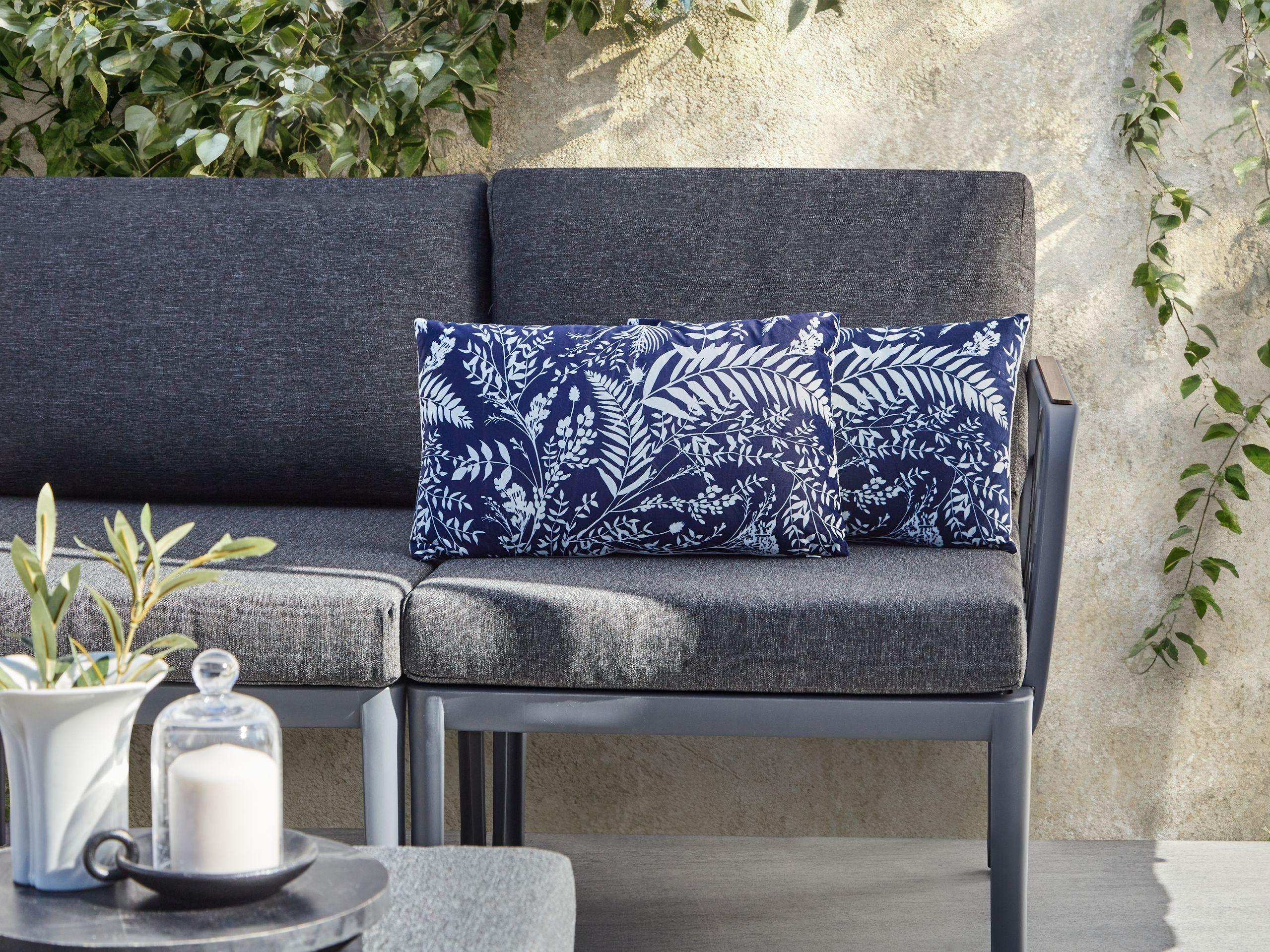Beliani Gartenkissen 2er Set aus Polyester Modern GLIMMER