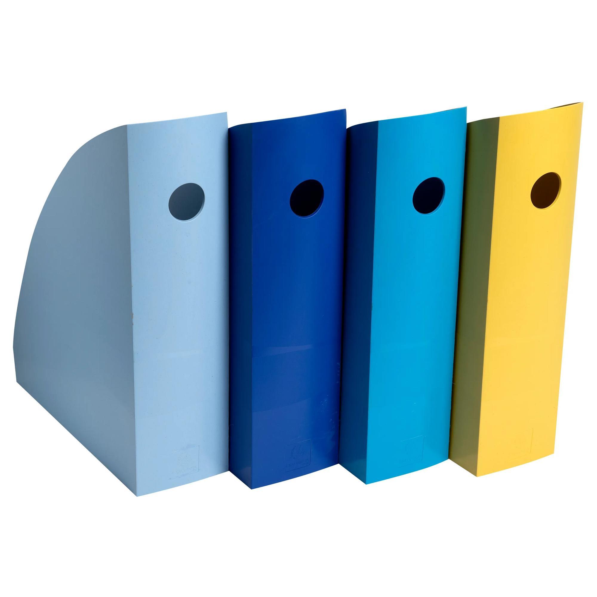 Exacompta Set mit 4 Stehsammlern MAG-CUBE, Bee Blue