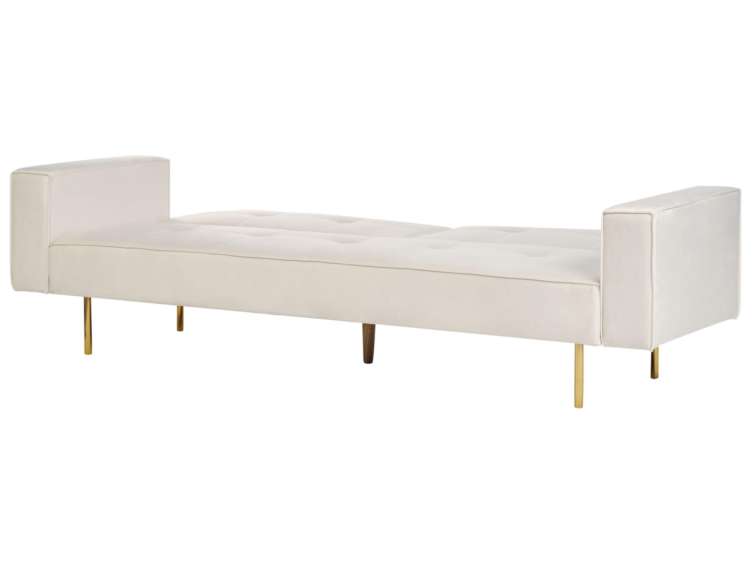 Beliani Schlafsofa aus Samtstoff Retro VISNES